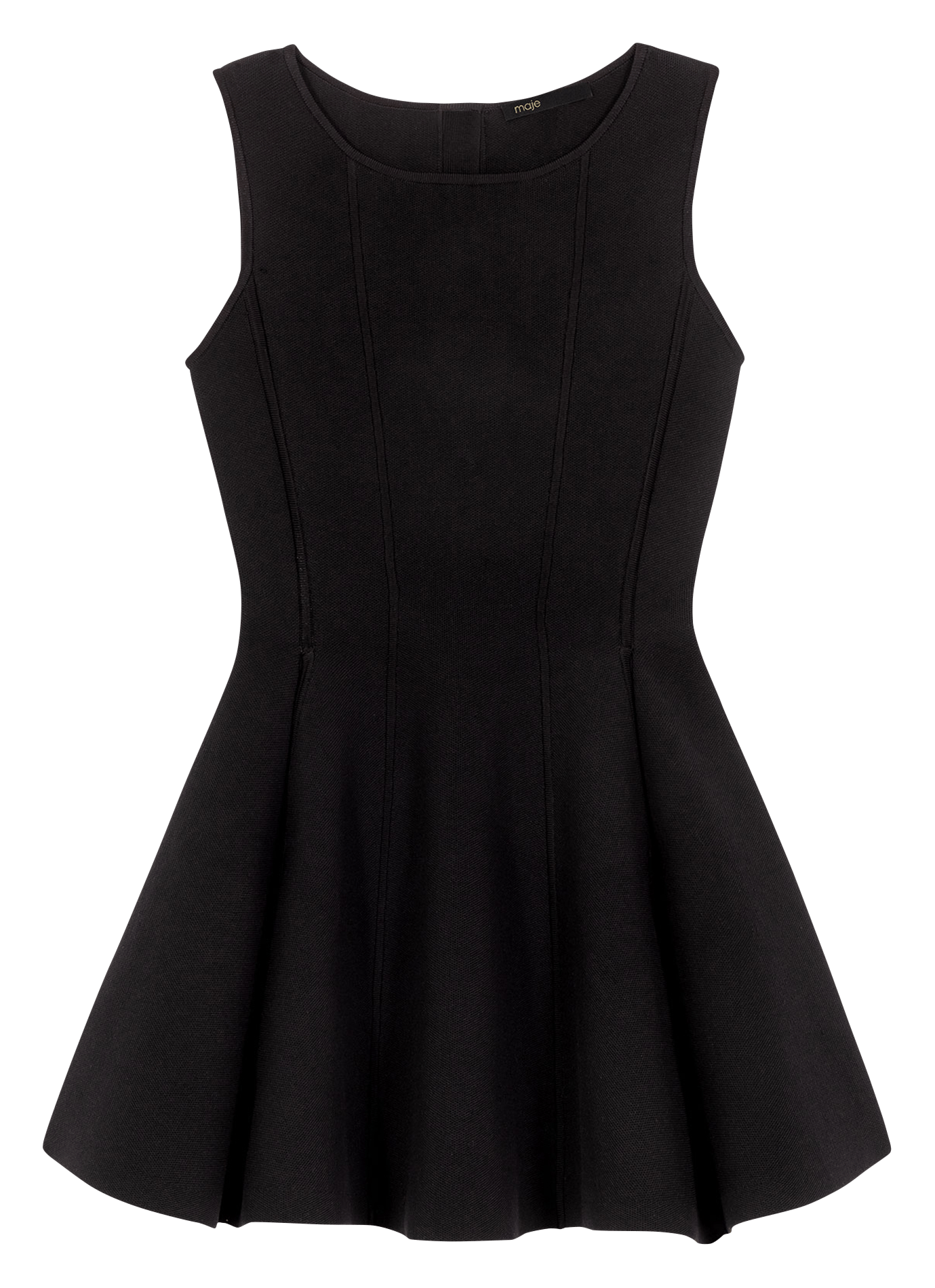 Robe courte col rond MAJE Noir