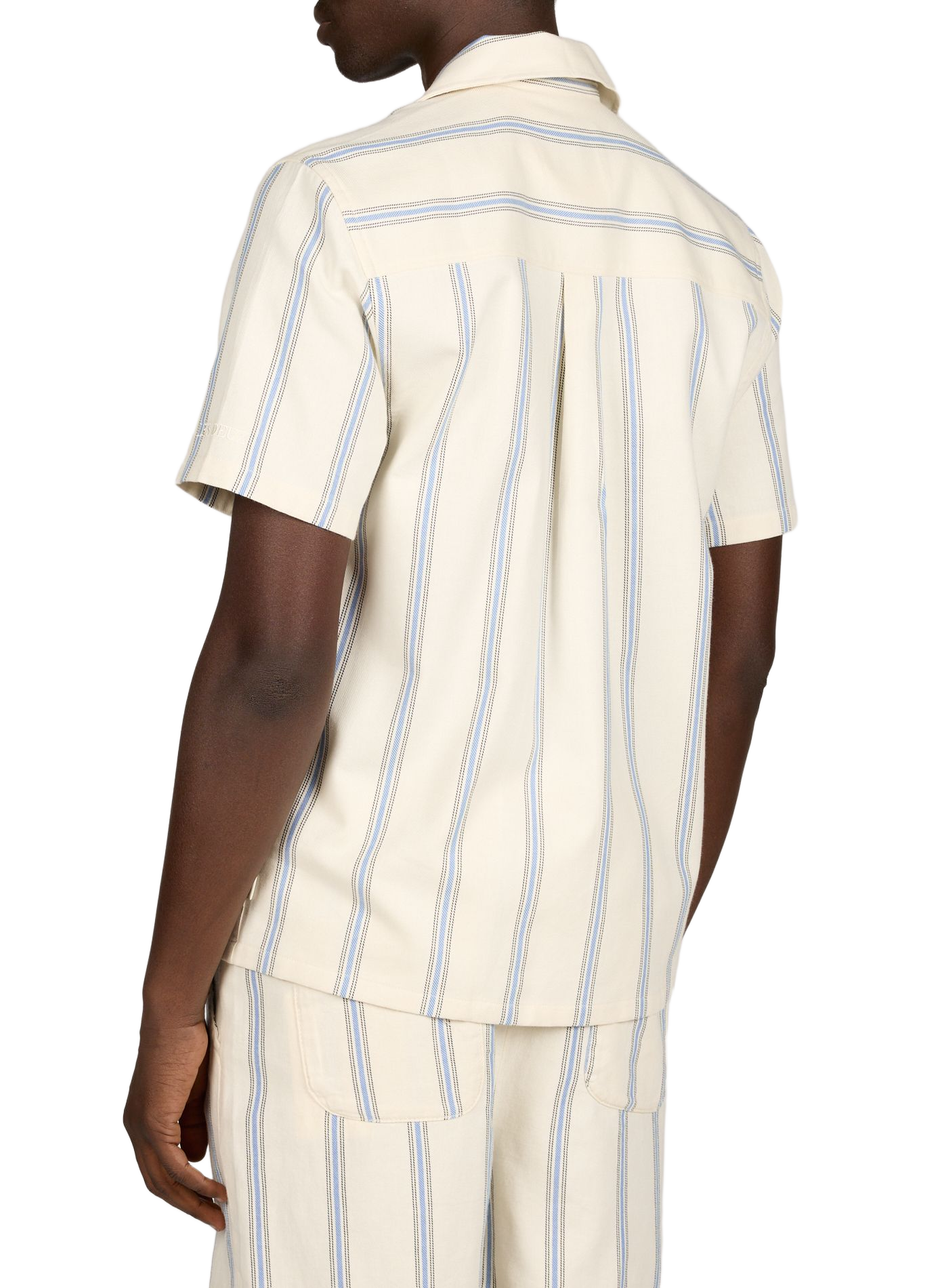 Chemise manches courtes Lawson à rayures en coton LES DEUX Beige