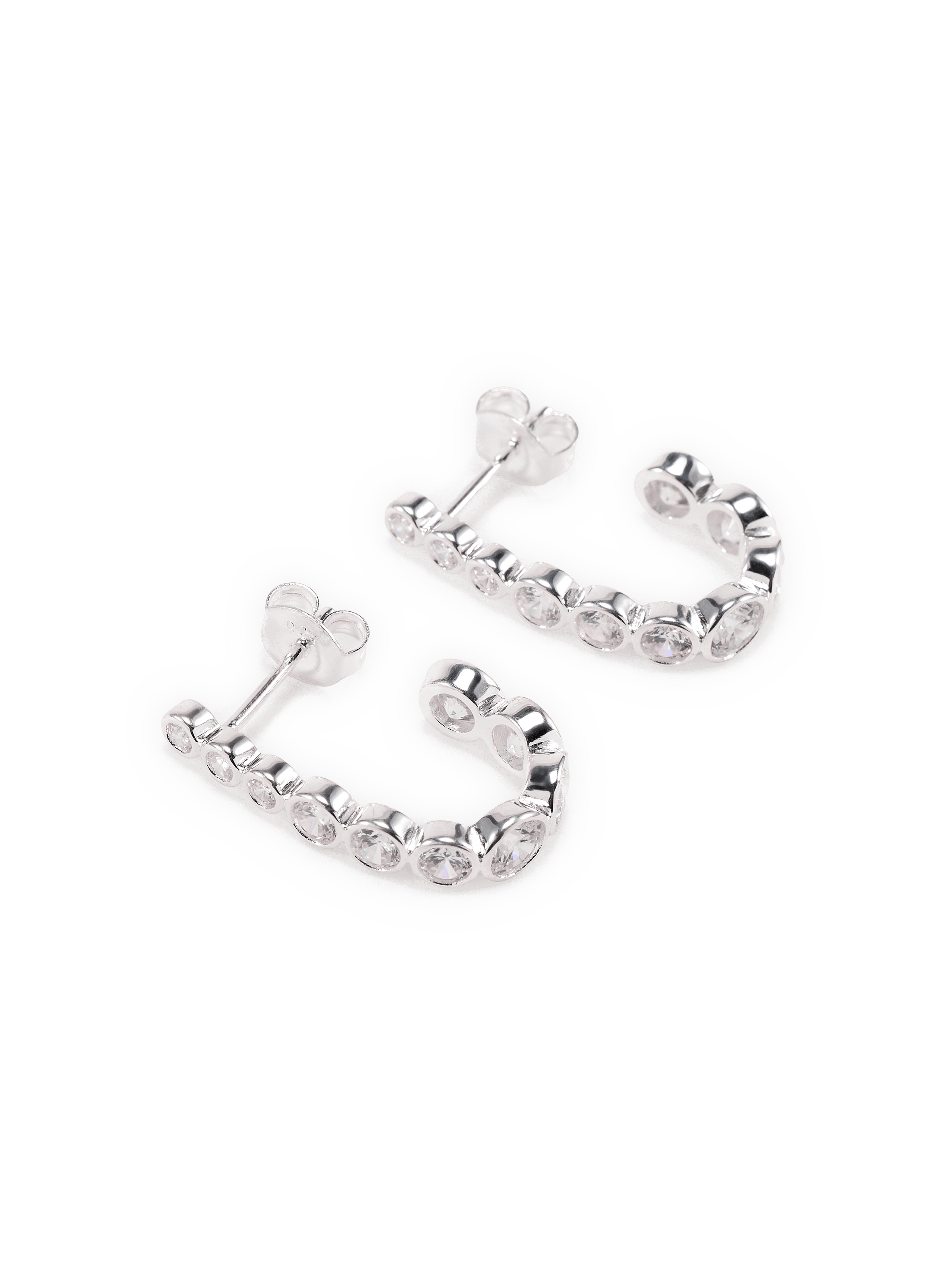 Boucles d'oreille Oda avec pierres RAGBAG Argent