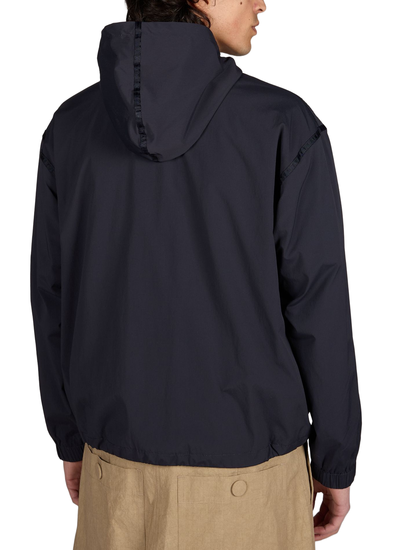 Veste droite col montant à capuche CARRER Bleu