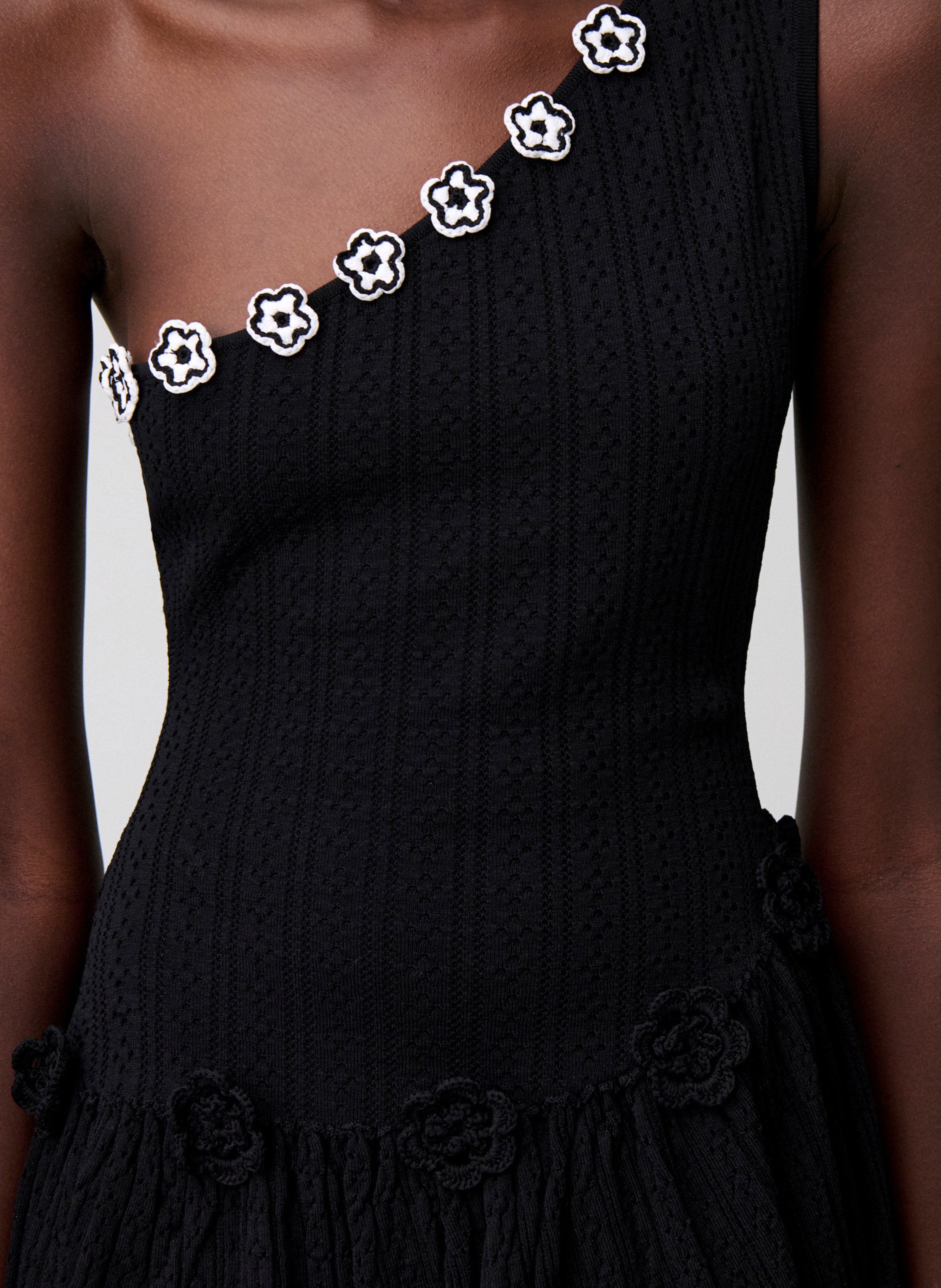 Robe courte asymétrique en maille CLAUDIE PIERLOT Multicolore