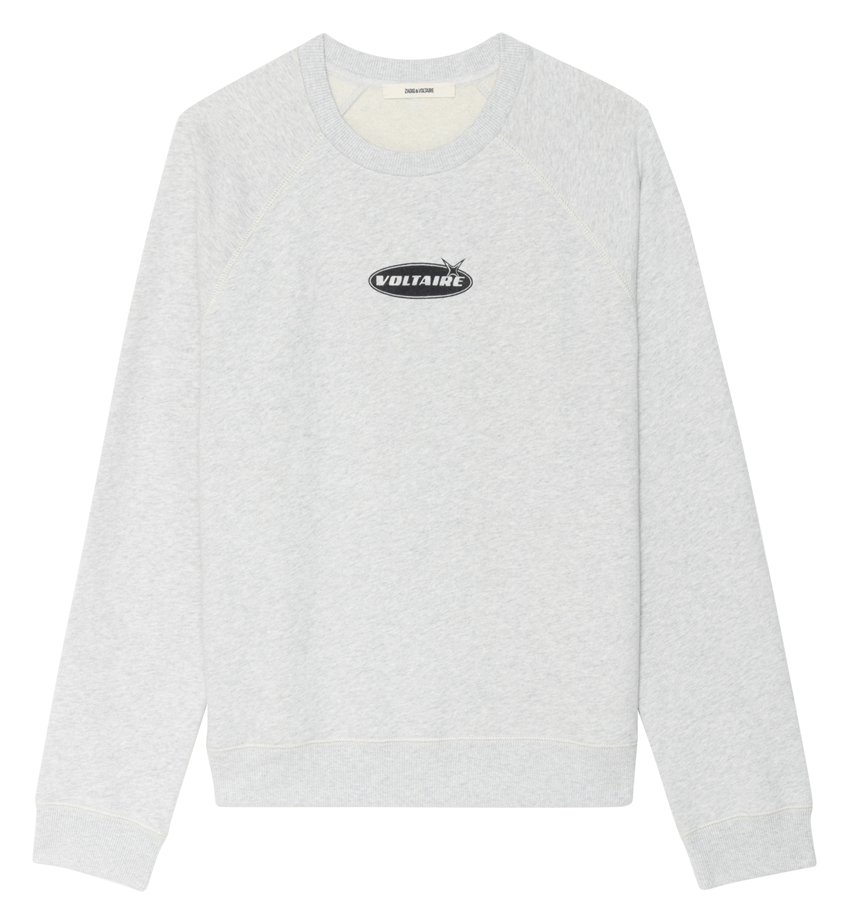 Sweat droit col rond en coton uppy ZADIG&VOLTAIRE Gris