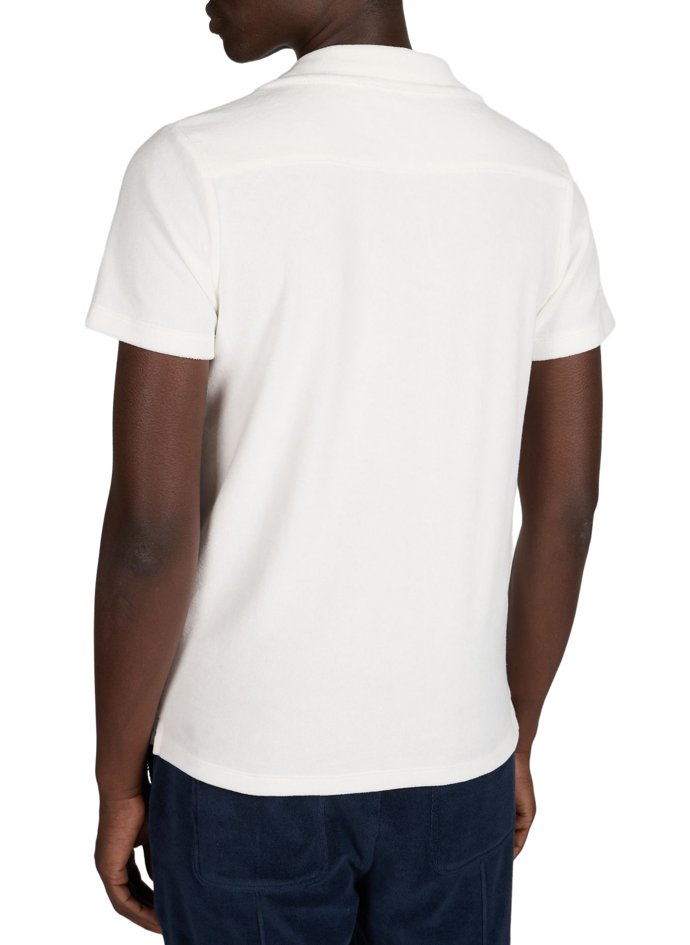 Chemise en tissu éponge de coton mélangé AURELIEN Blanc