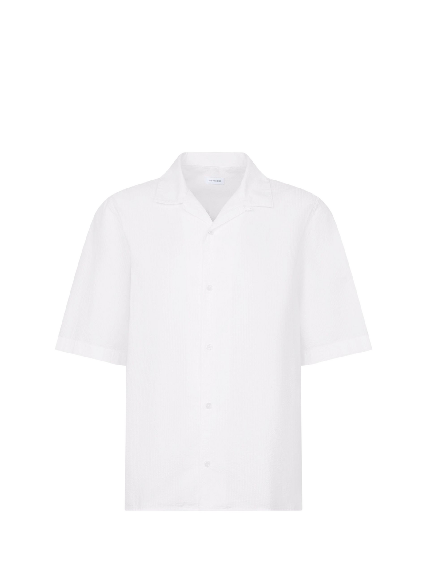 Chemise droite manches courtes en coton SEIDENSTICKER Blanc