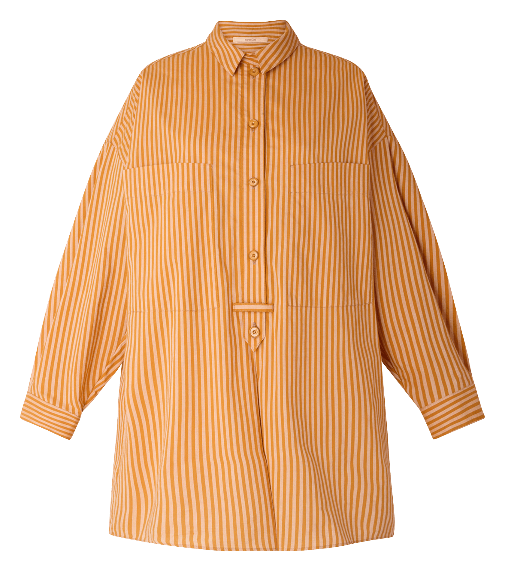 Robe chemise courte rayée fontella SESSUN Orange