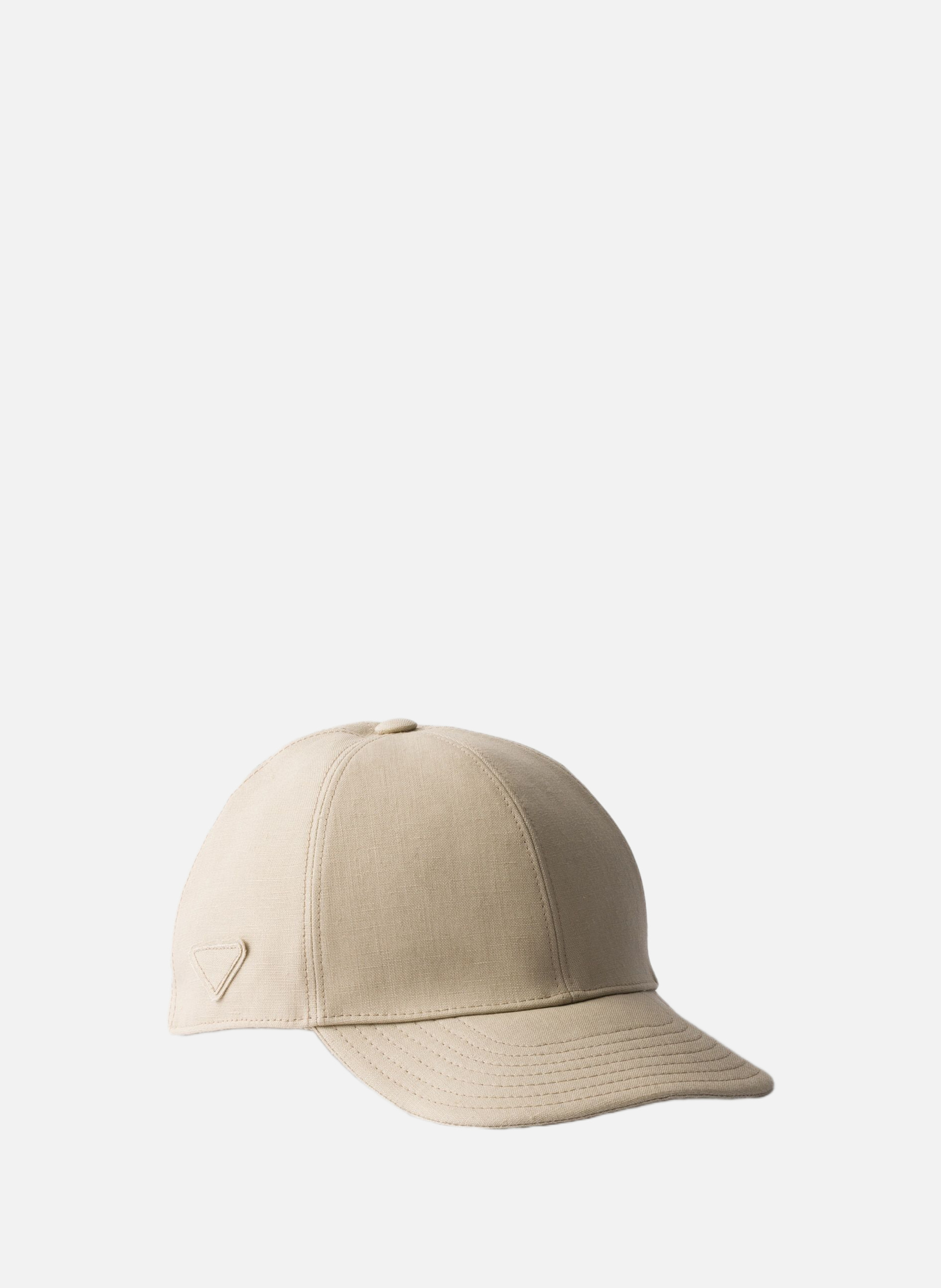 Casquette de baseball en lin PRADA Beige
