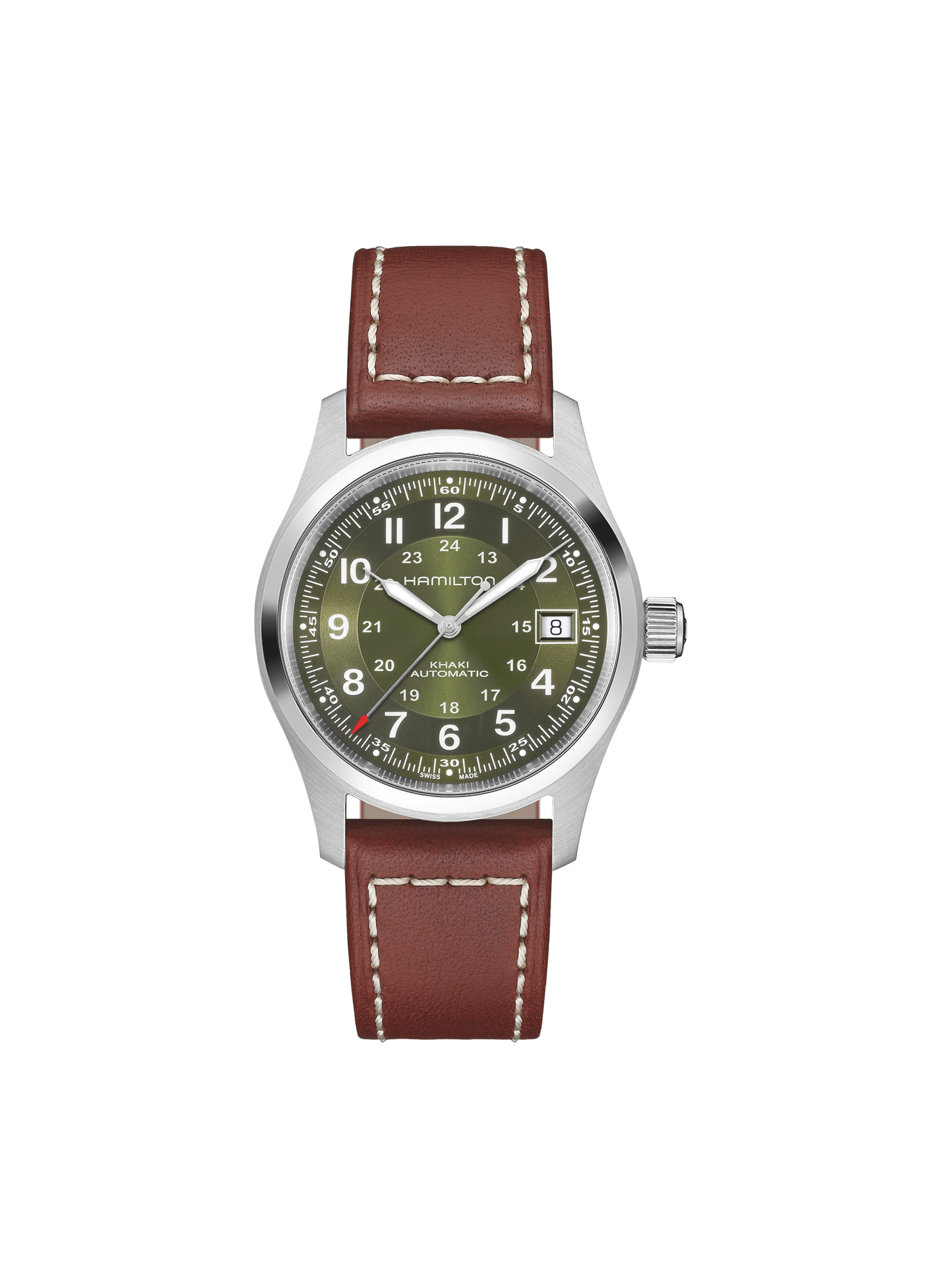 Montre Khaki Field Auto en acier inoxydable HAMILTON Vert