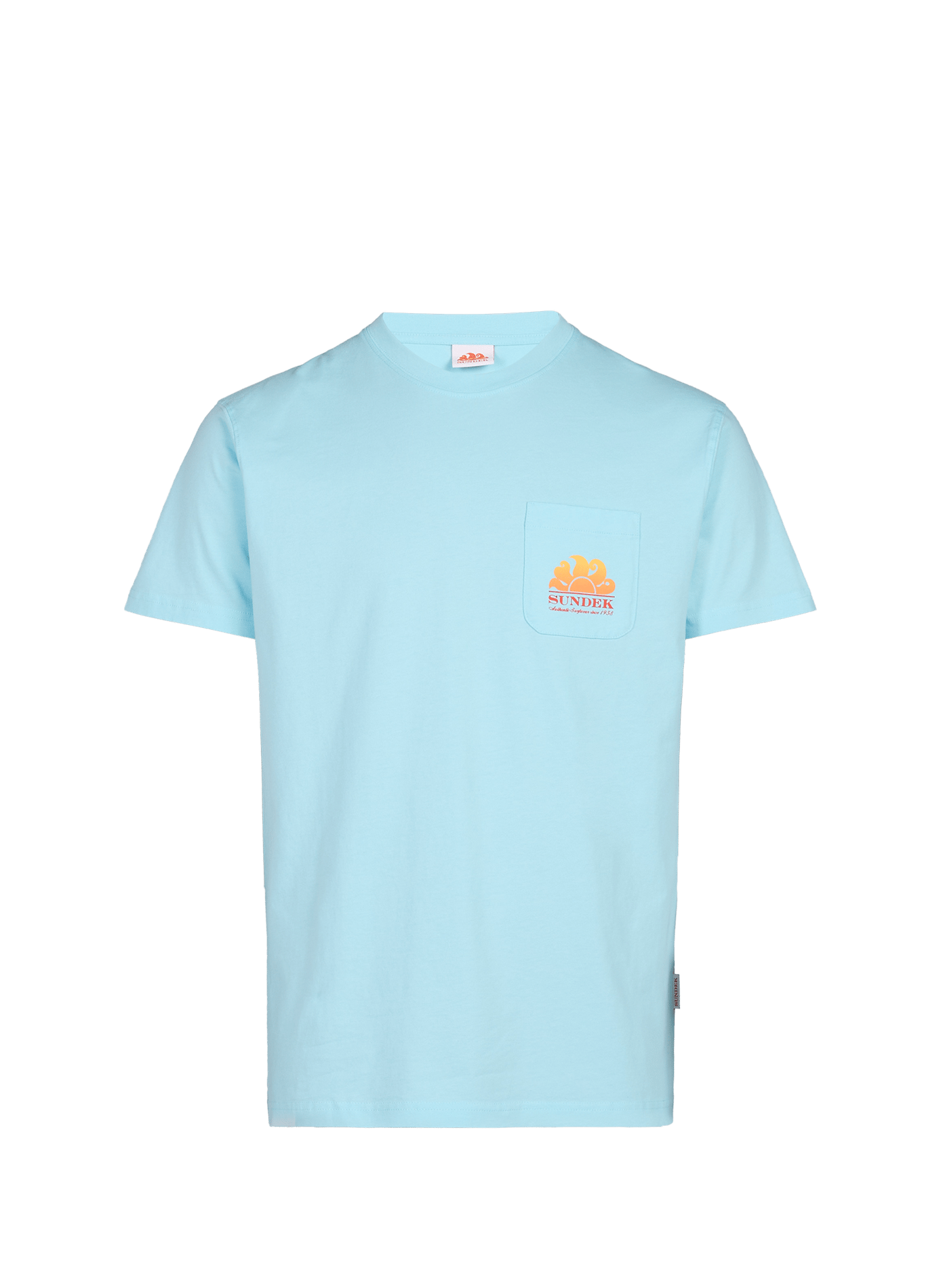Round neck printed t-shirt SUNDEK Blue