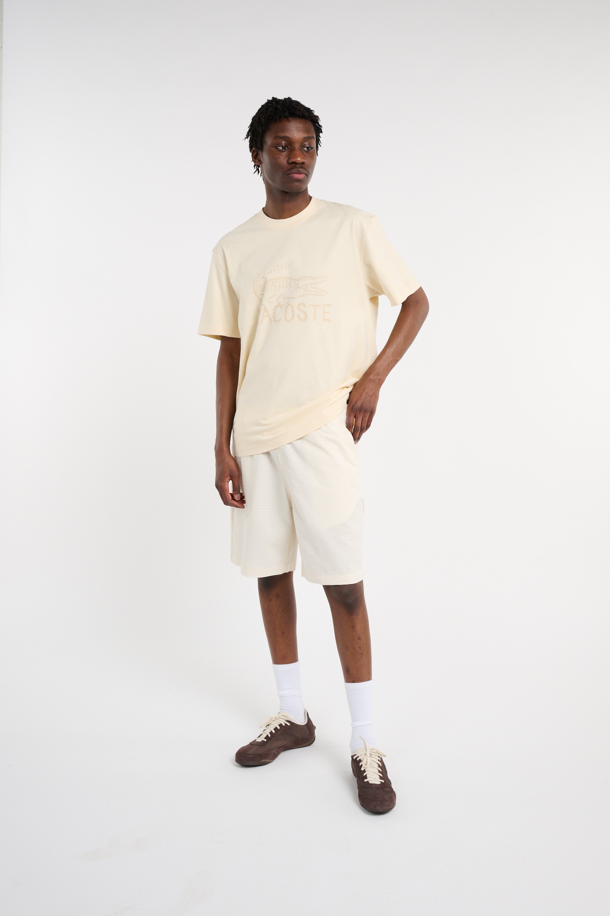 T-shirt tee-shirt LACOSTE Beige