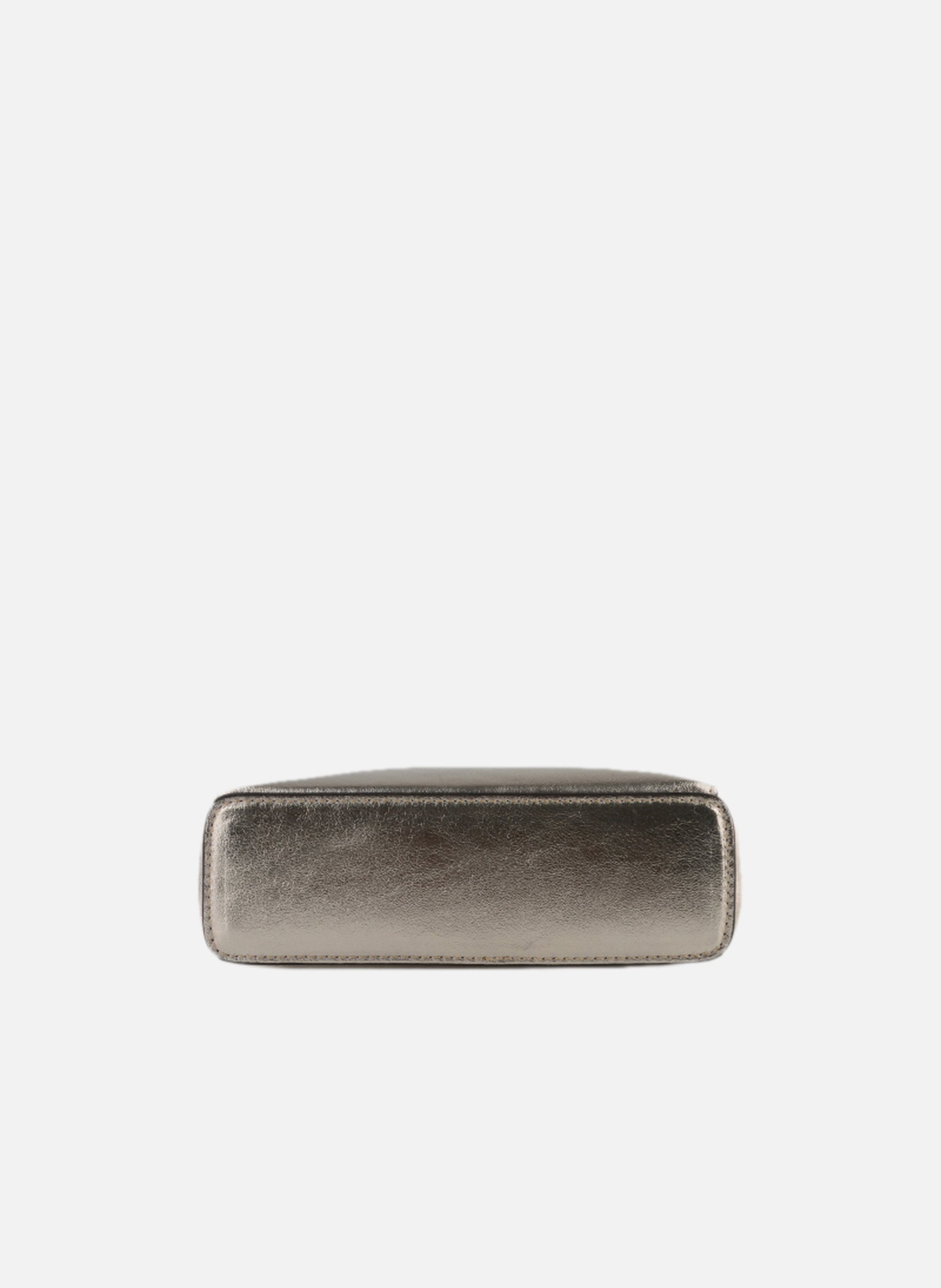 Cassetta metallic | sac porté crossbody en cuir de vachette POURCHET Doré