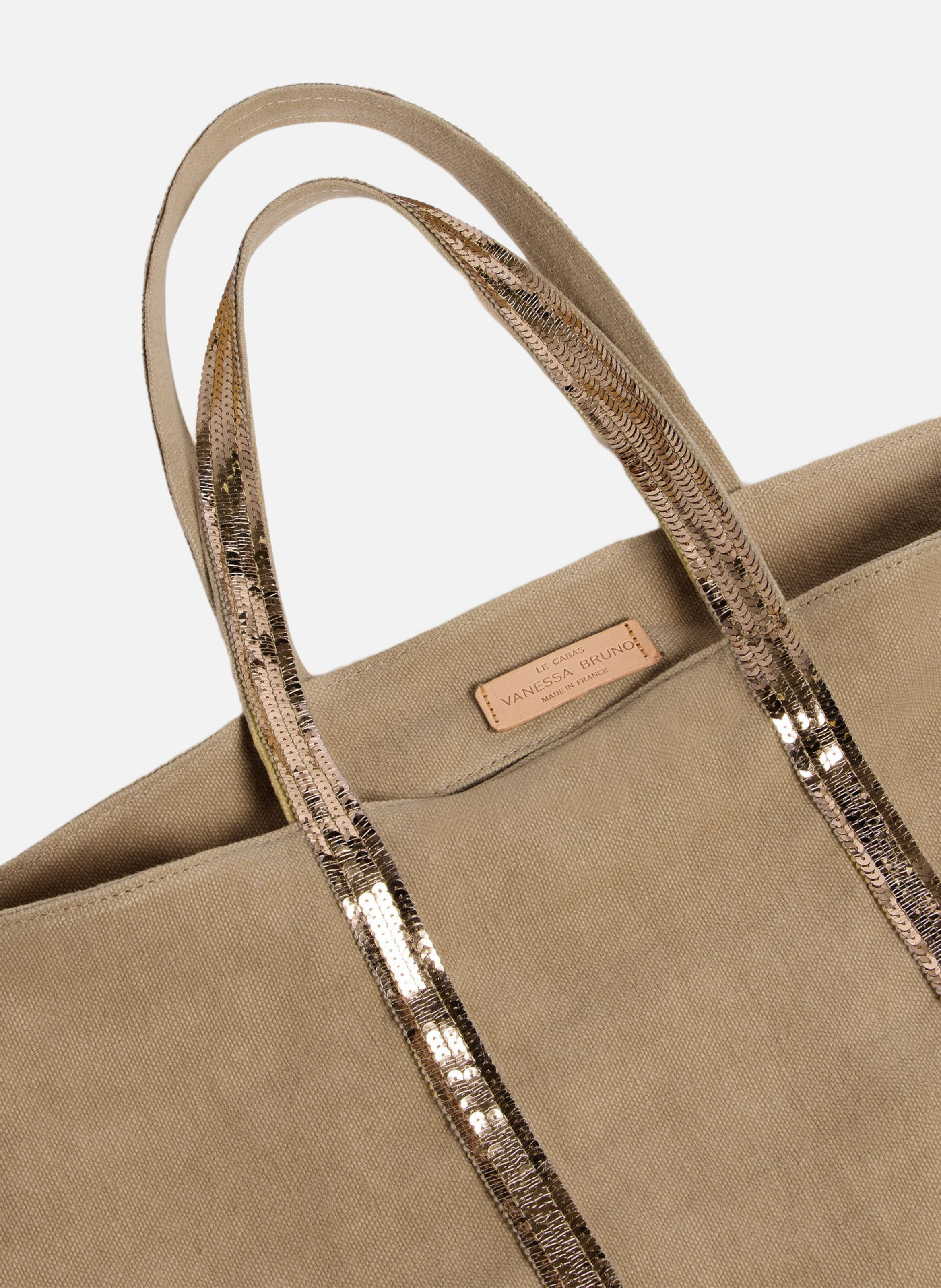 Cabas m zippé en lin VANESSA BRUNO Beige