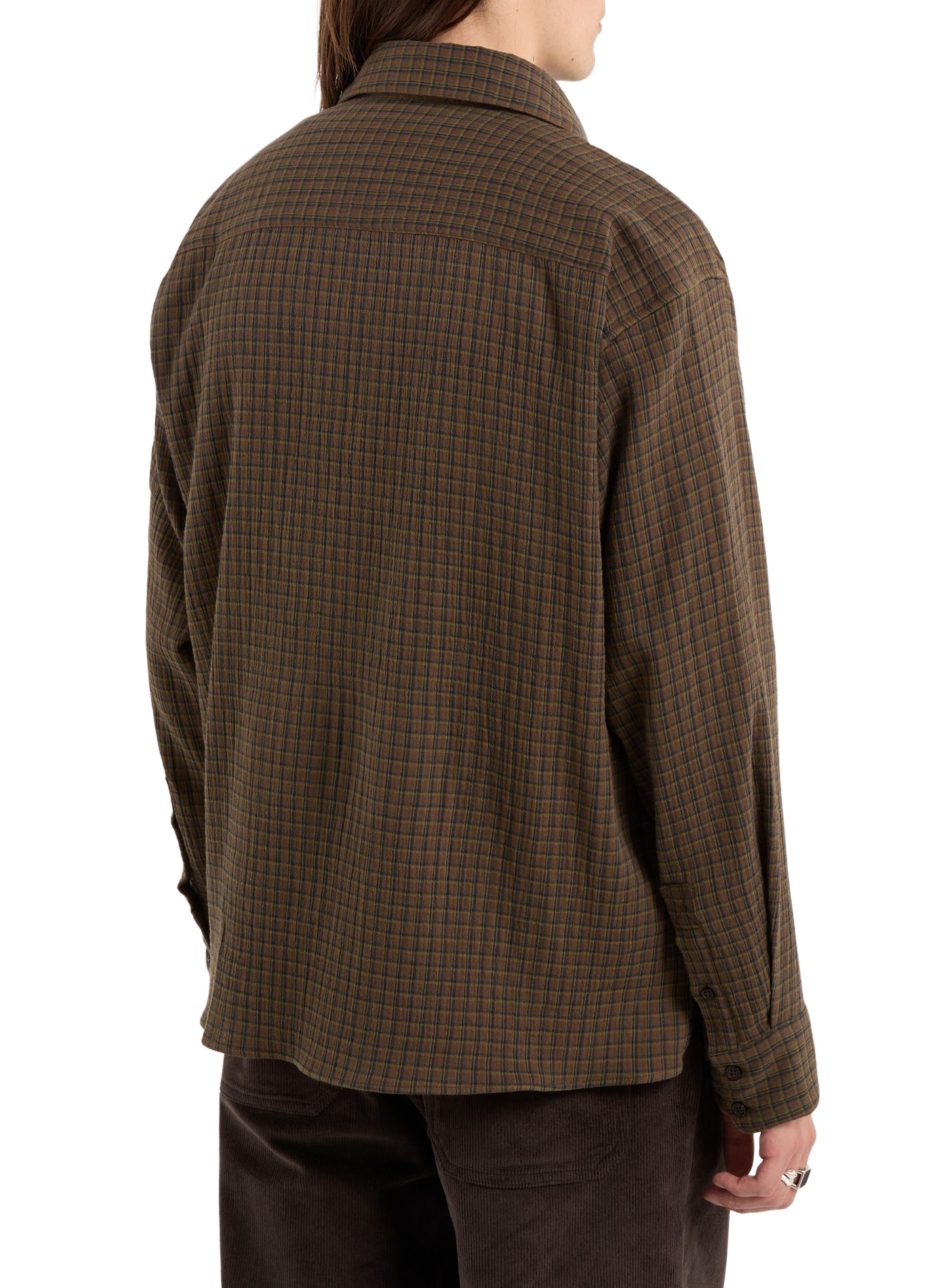 Chemise col classique manches contrastantes en coton SAISON 1865 Khaki