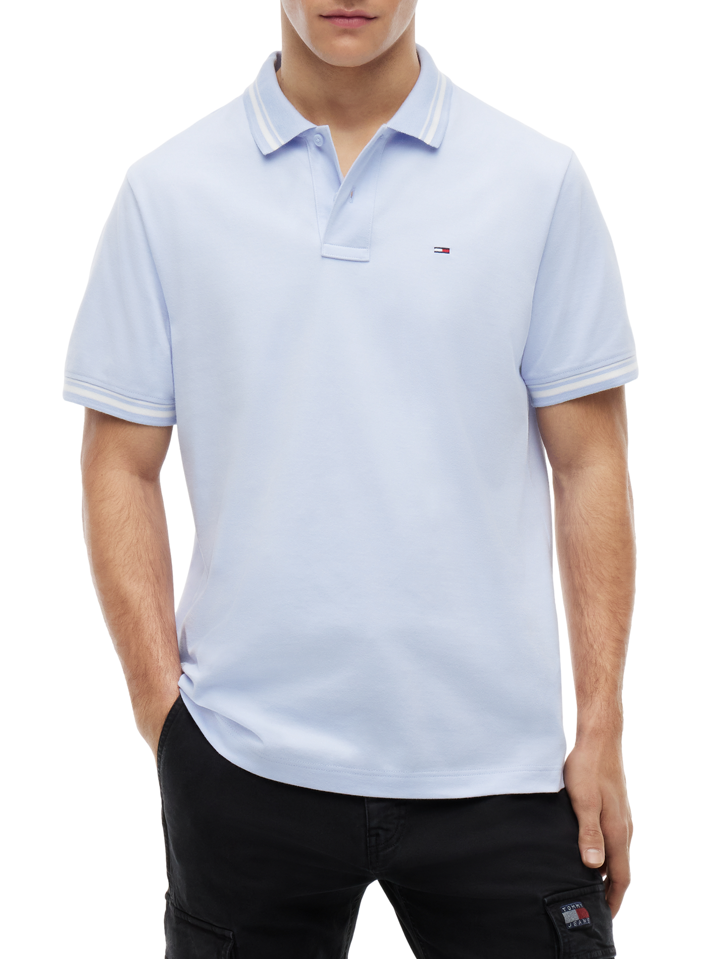 Polo droit manches courtes en coton TOMMY HILFIGER Multicolore