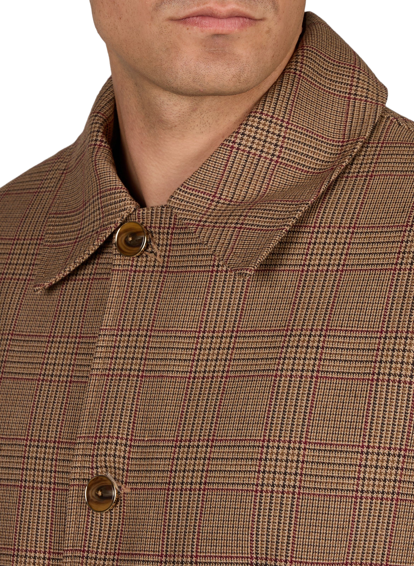 Manteau droit Prince-de-galles DROLE DE MONSIEUR Marron