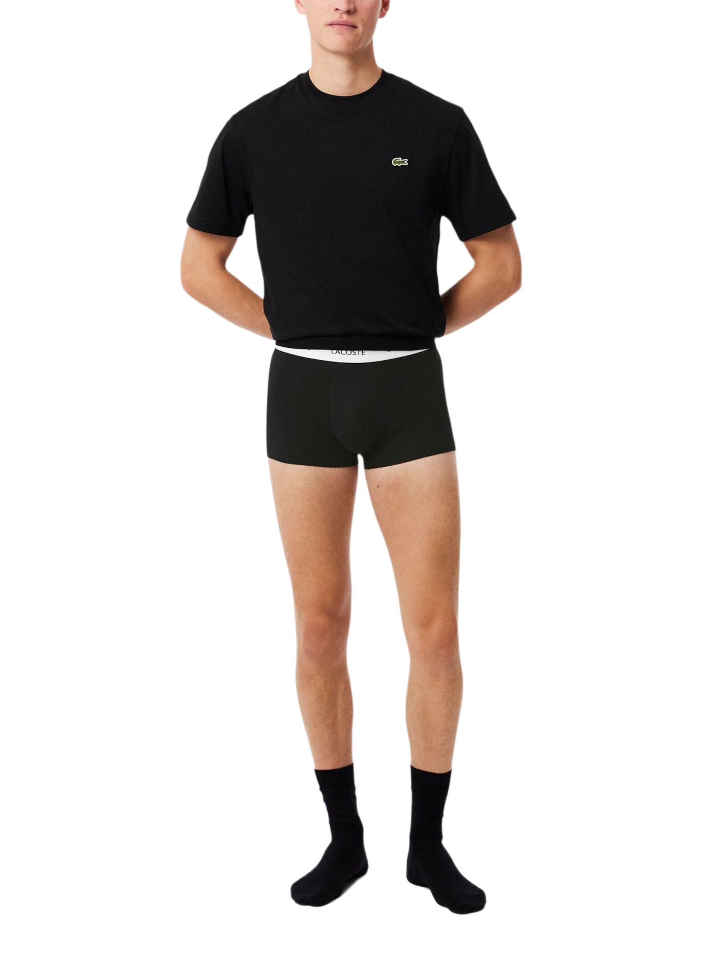 Set aus drei Boxershorts aus Baumwollmischung. LACOSTE Schwarz
