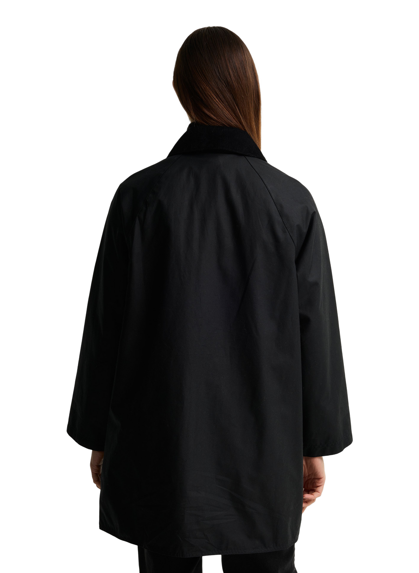 Straight jacket with high collar in cotton BARBOUR Black