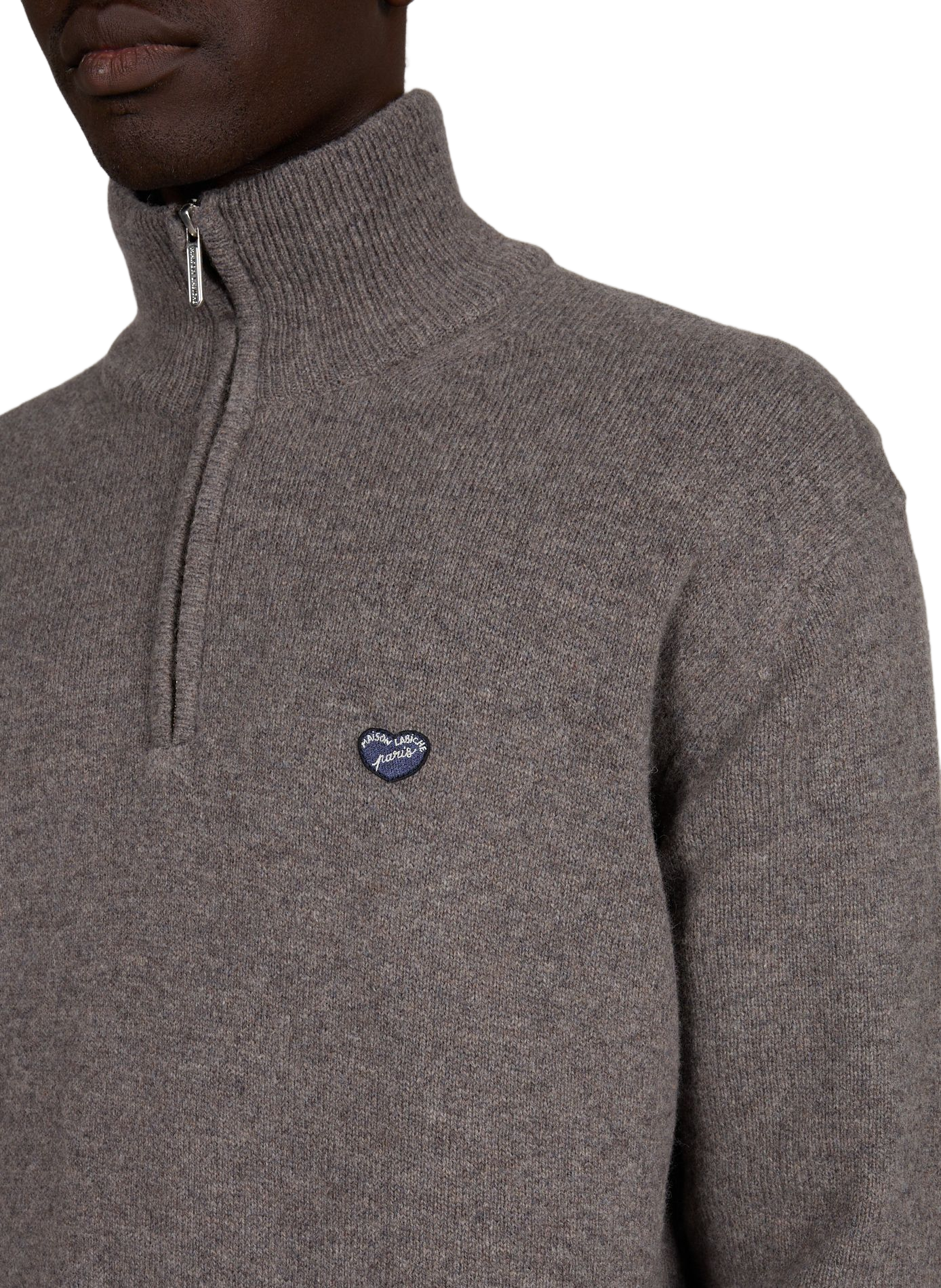 Straight-cut wool high-neck sweater MAISON LABICHE Brown