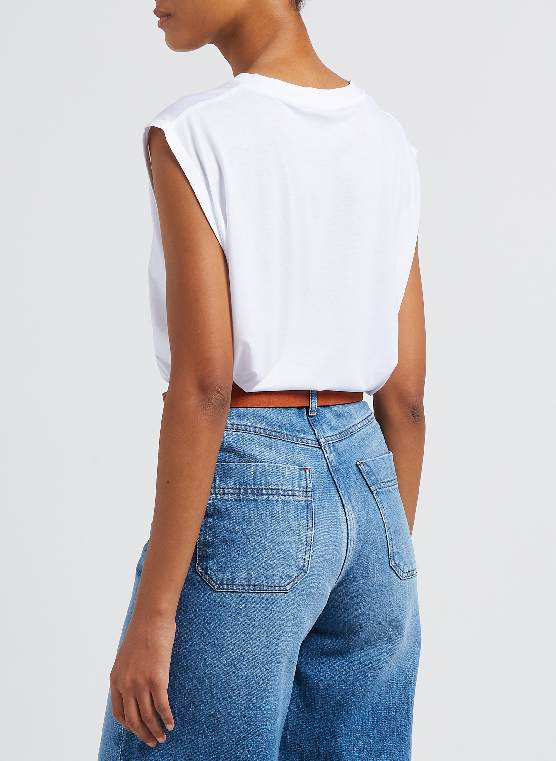Tee-shirt ample col rond deedoo SESSUN Blanc