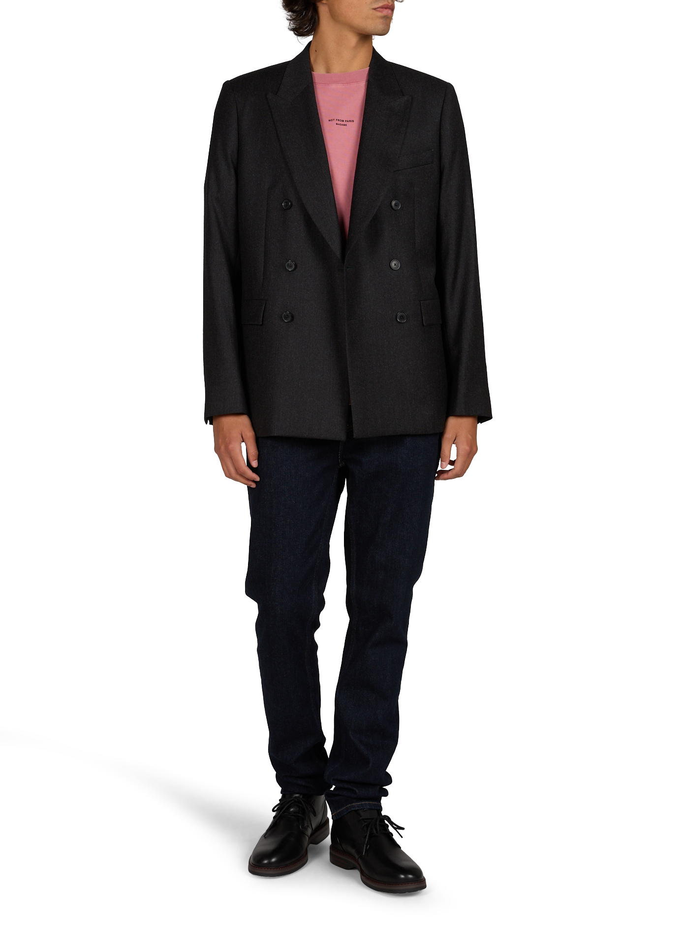 Einfarbiger Blazer aus Wolle und Kaschmirgemisch PAUL SMITH Grau
