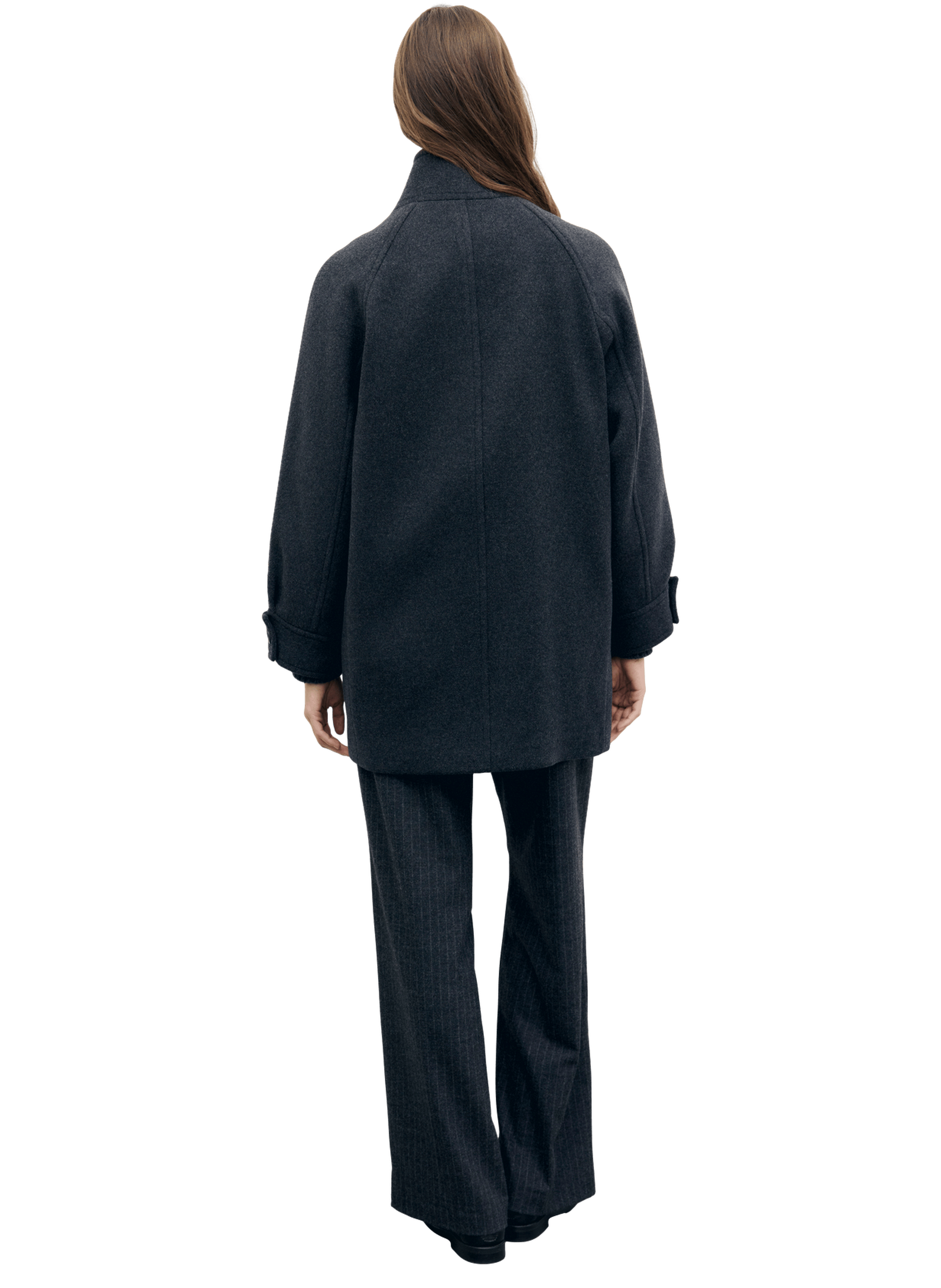 Manteau droit à col montant - avry GERARD DAREL Gris