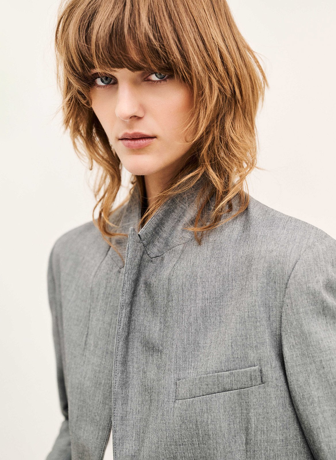 Veste tailleur oversize unie cayne BA&SH Gris