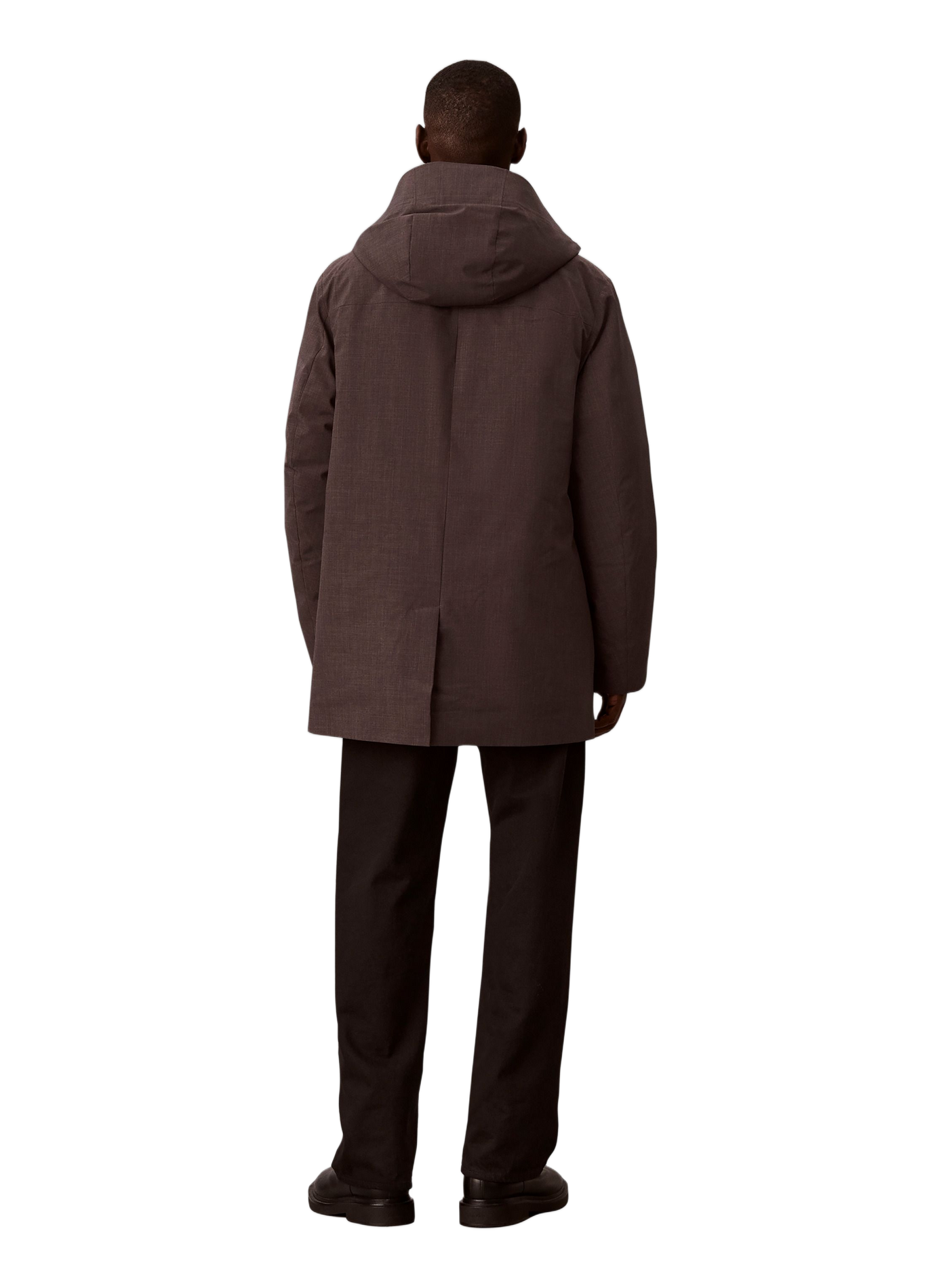 Parka mi-longue double col à capuche CALVIN KLEIN Gris