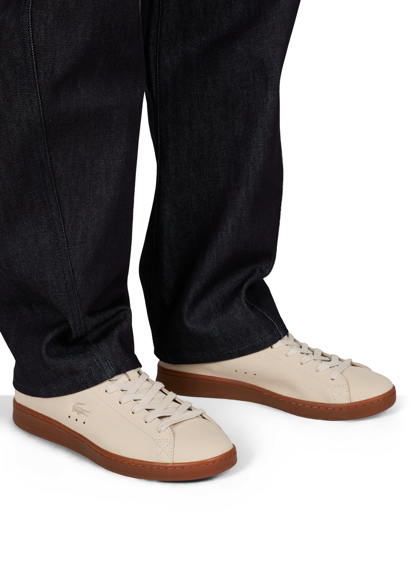 Flache Schnürsneaker aus Leder LACOSTE Weiss