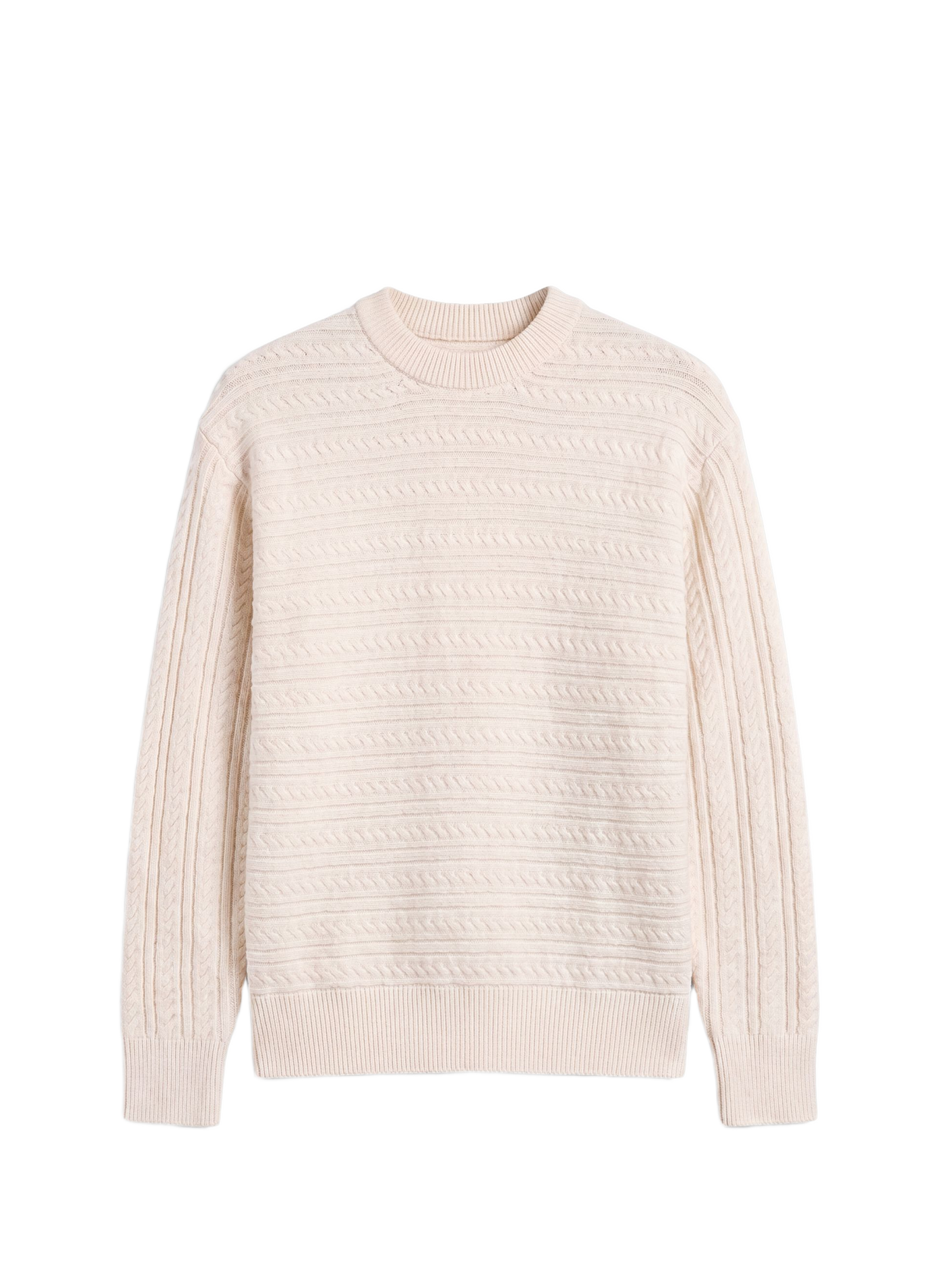 Straight-fit style in a wool and cotton blend knit CALVIN KLEIN White
