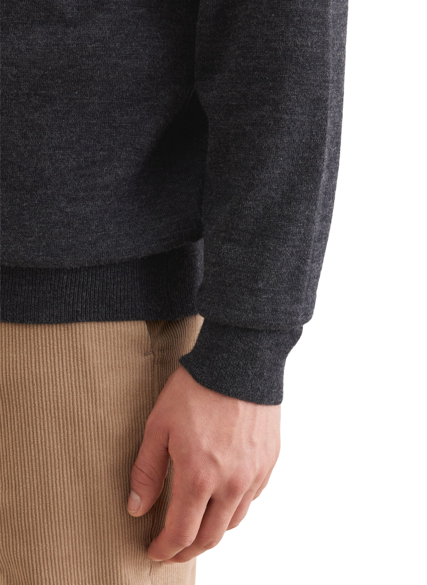 Gerader Wollpullover mit Stehkragen SEIDENSTICKER Grau