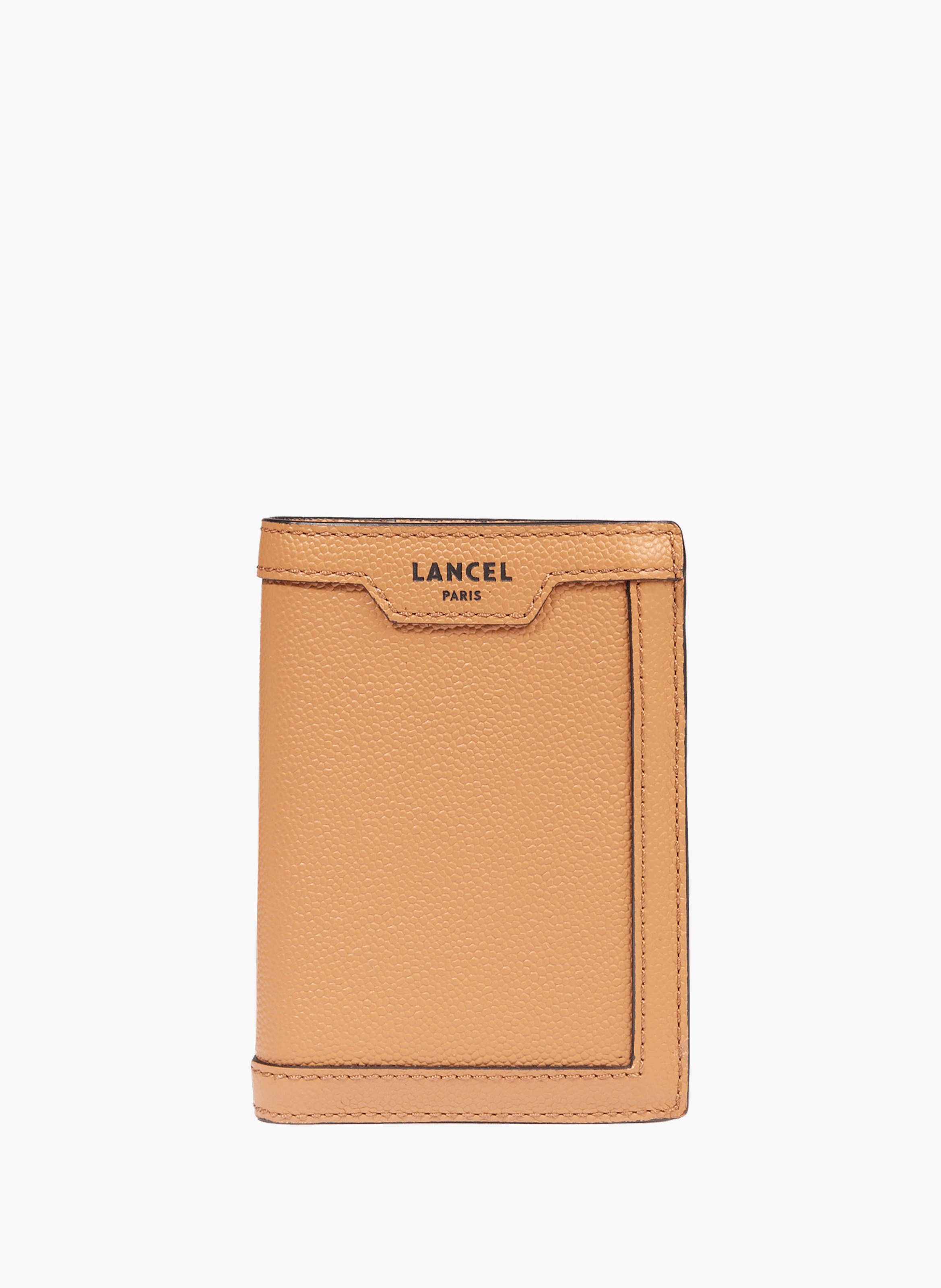 Portefeuille européen 9 fentes charlie de lancel en cuir  Camel