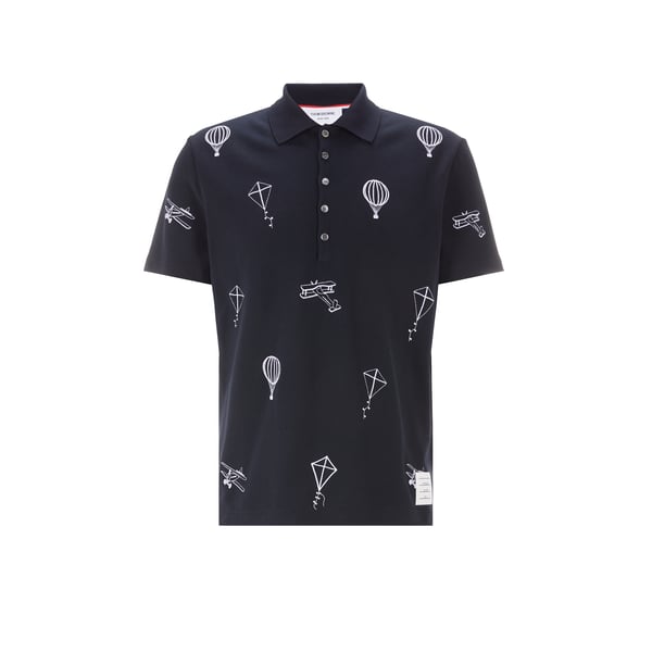 Polo avec patch logo en coton