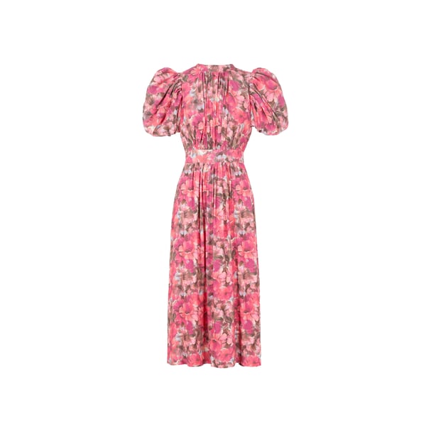 Robe midi à imprimé floral