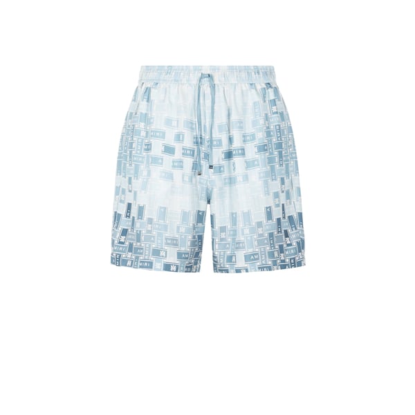 Short à imprimé dégradé en soie