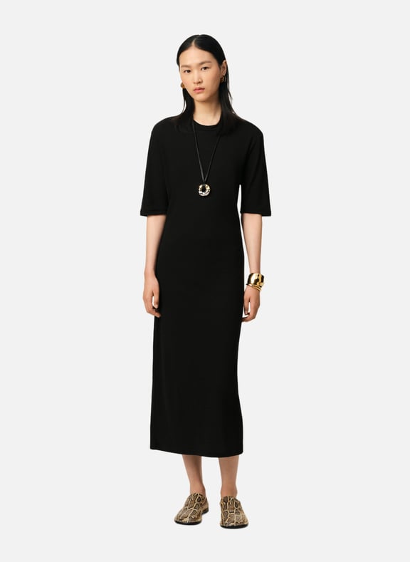 Robe midi manches courtes Noir by AMI PARIS AMI PARIS Robe midi manches courtes Noir
