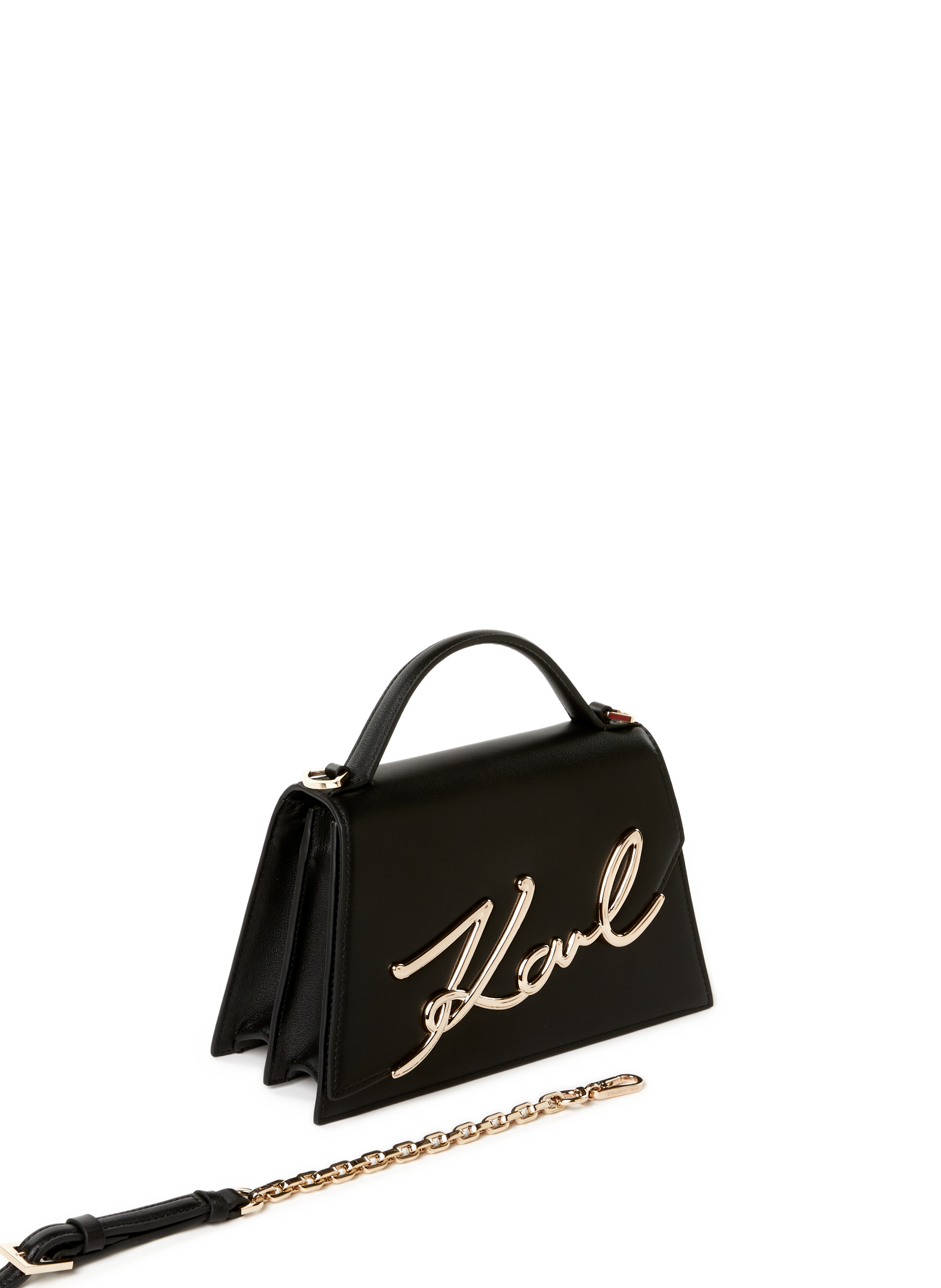 Sac à main en cuir KARL LAGERFELD Noir