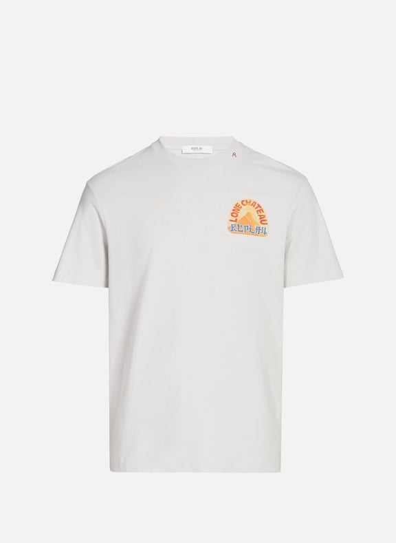 T-shirt à imprimé en coton Blanc by REPLAY REPLAY T-shirt à imprimé en coton Blanc