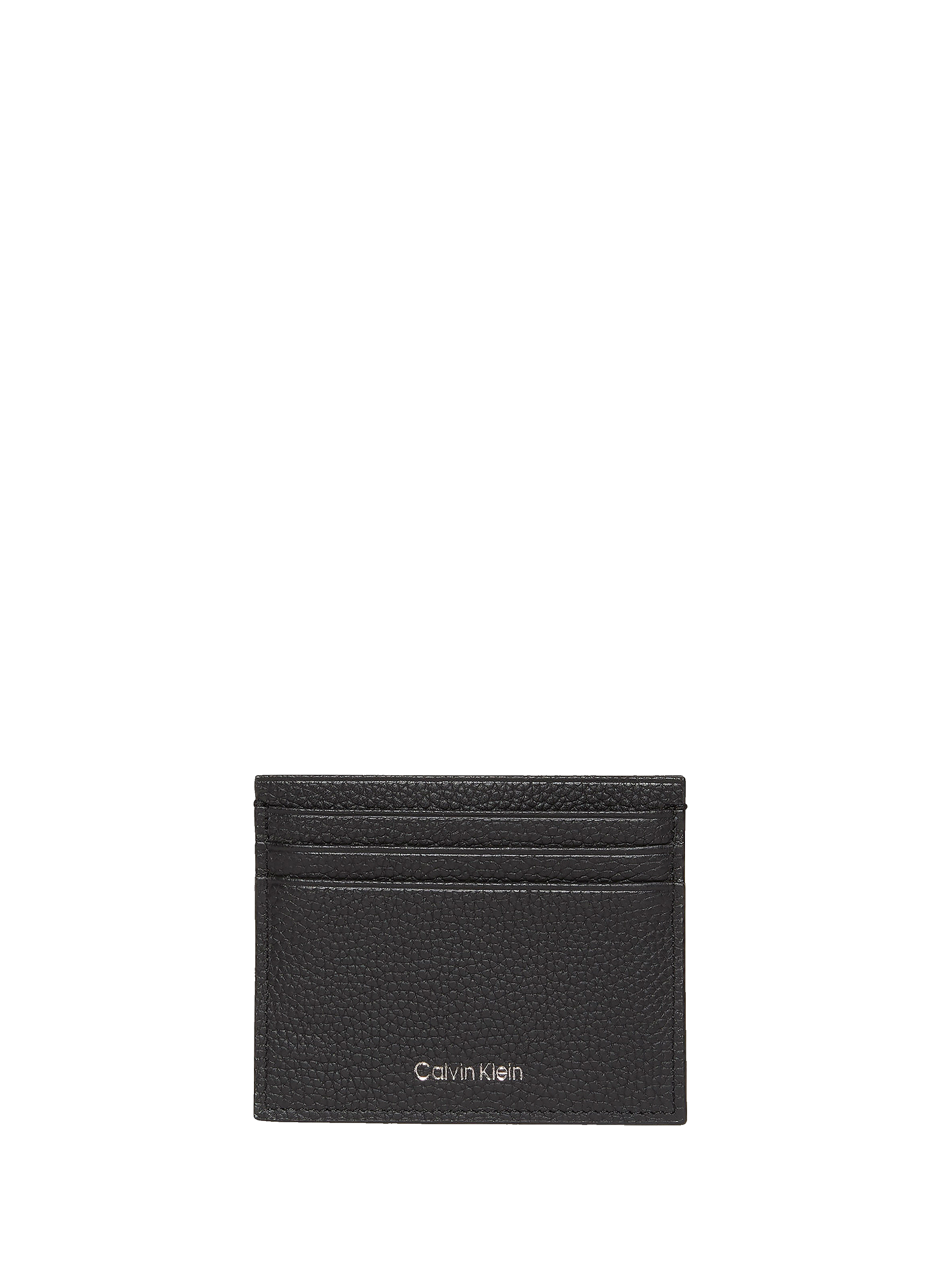 Grained leather card holder CALVIN KLEIN Black