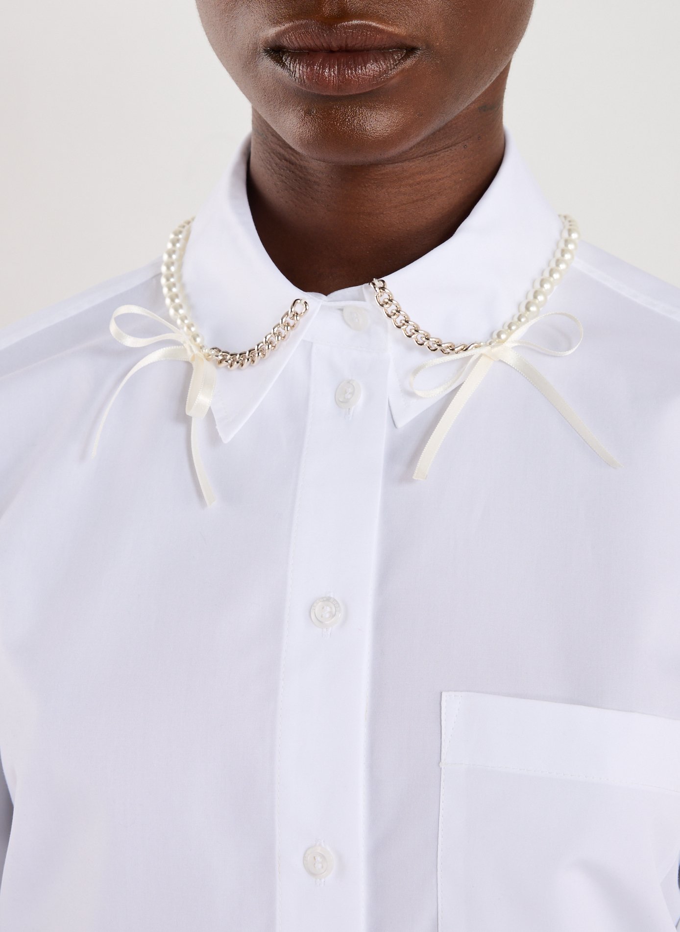 Cotton pearl shirts SIMONE ROCHA White
