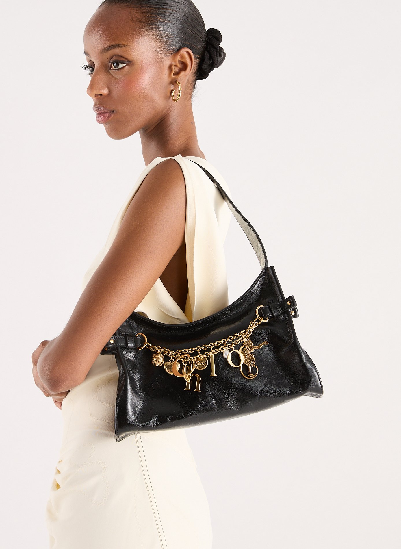 Sac à main Hobo en cuir  CHLOÉ Noir