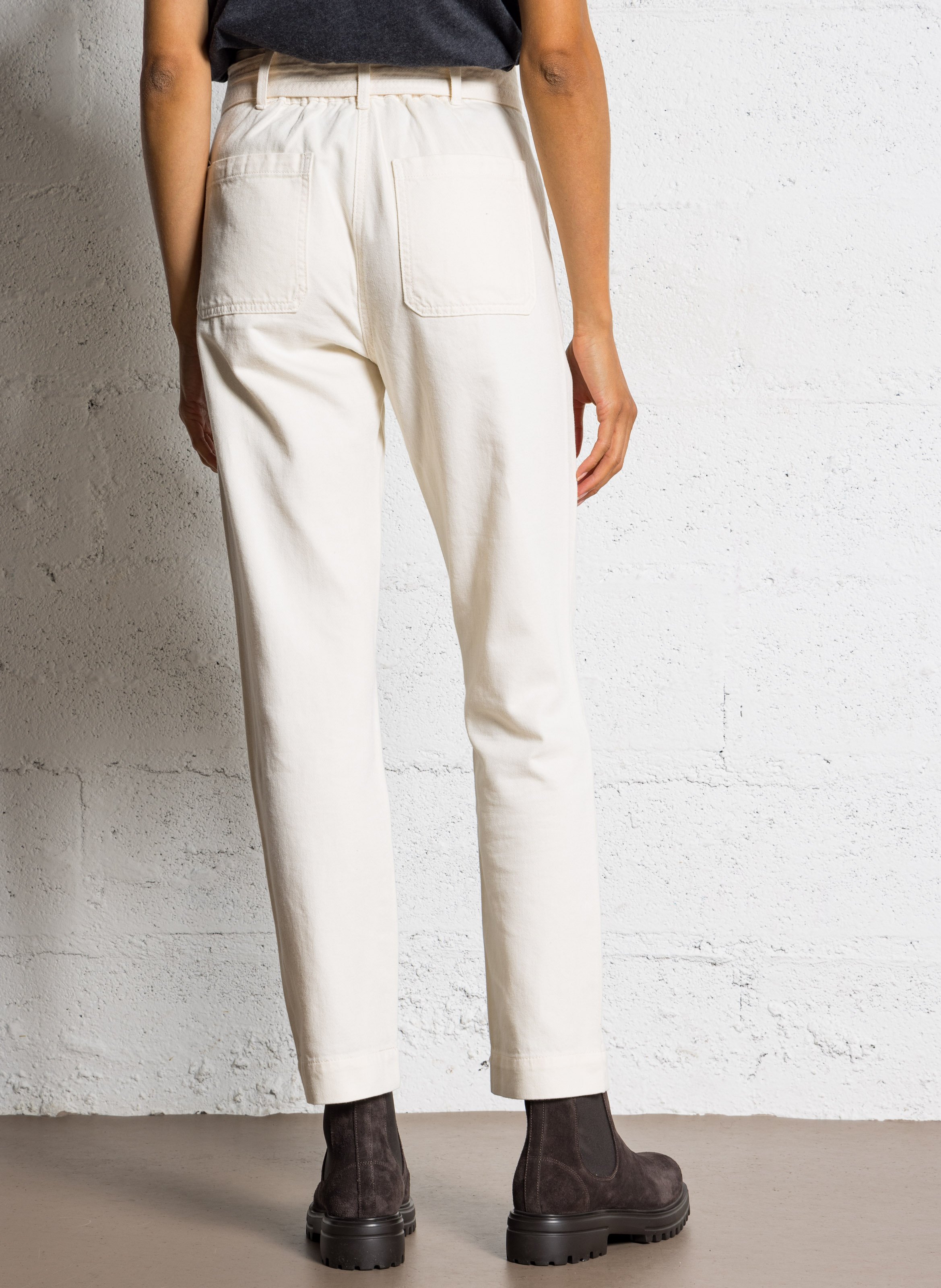 Pantalon droit en coton mateo MAISON 123 Beige