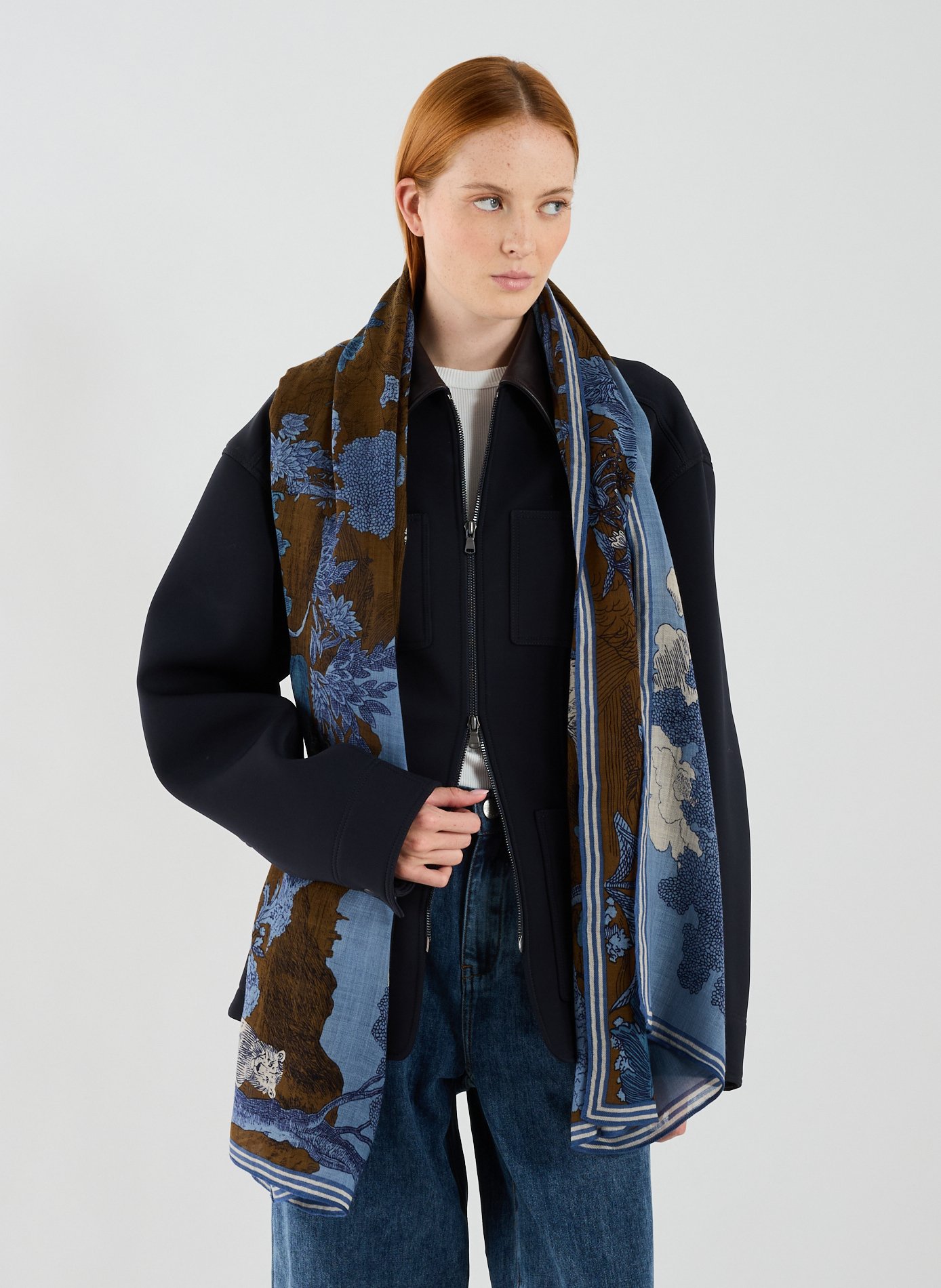 Echarpe imprimée en laine INOUITOOSH Multicolore