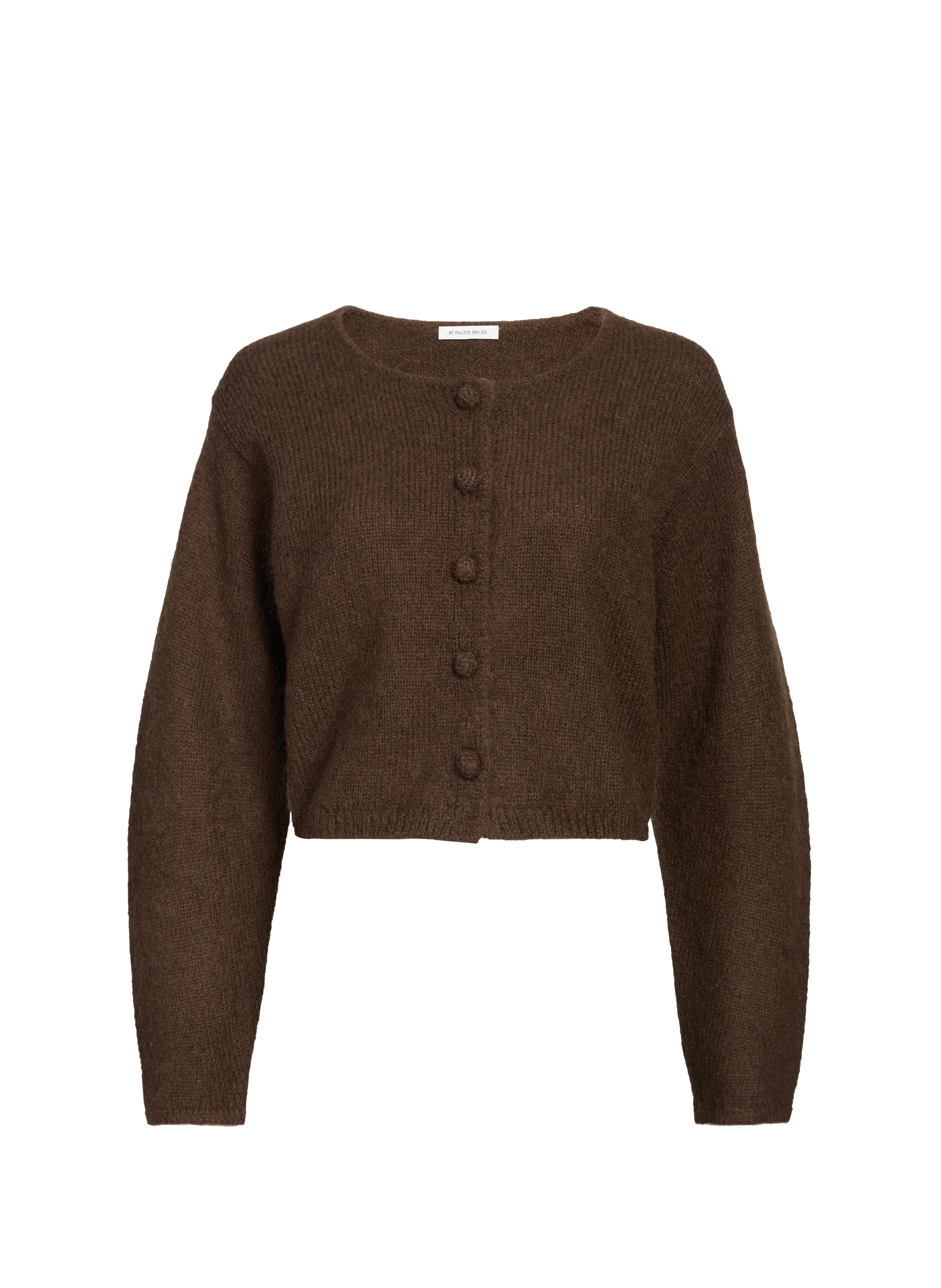 BY MALENE BIRGER Short vest in mixed wool and mohair Beige