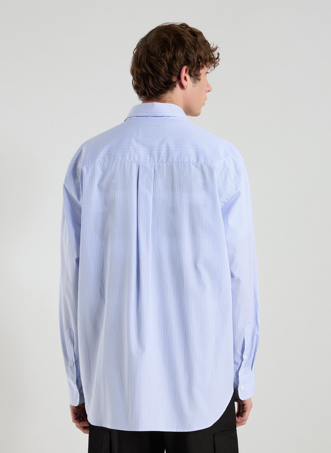 Oversized Striped Cotton Shirt ARTE ANTWERP Blue
