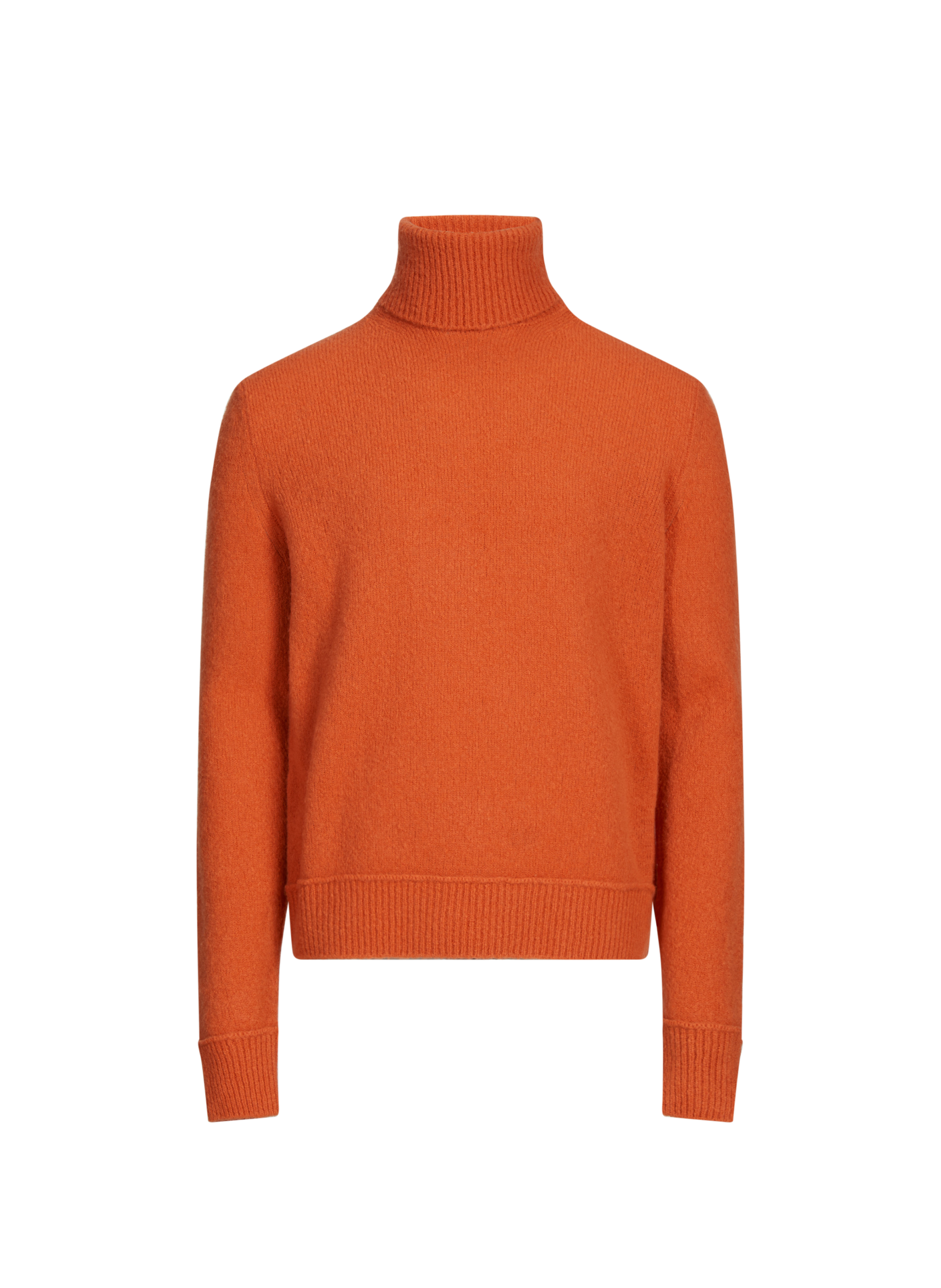 MONCLER Pull col roulé en laine vierge mélangée Orange