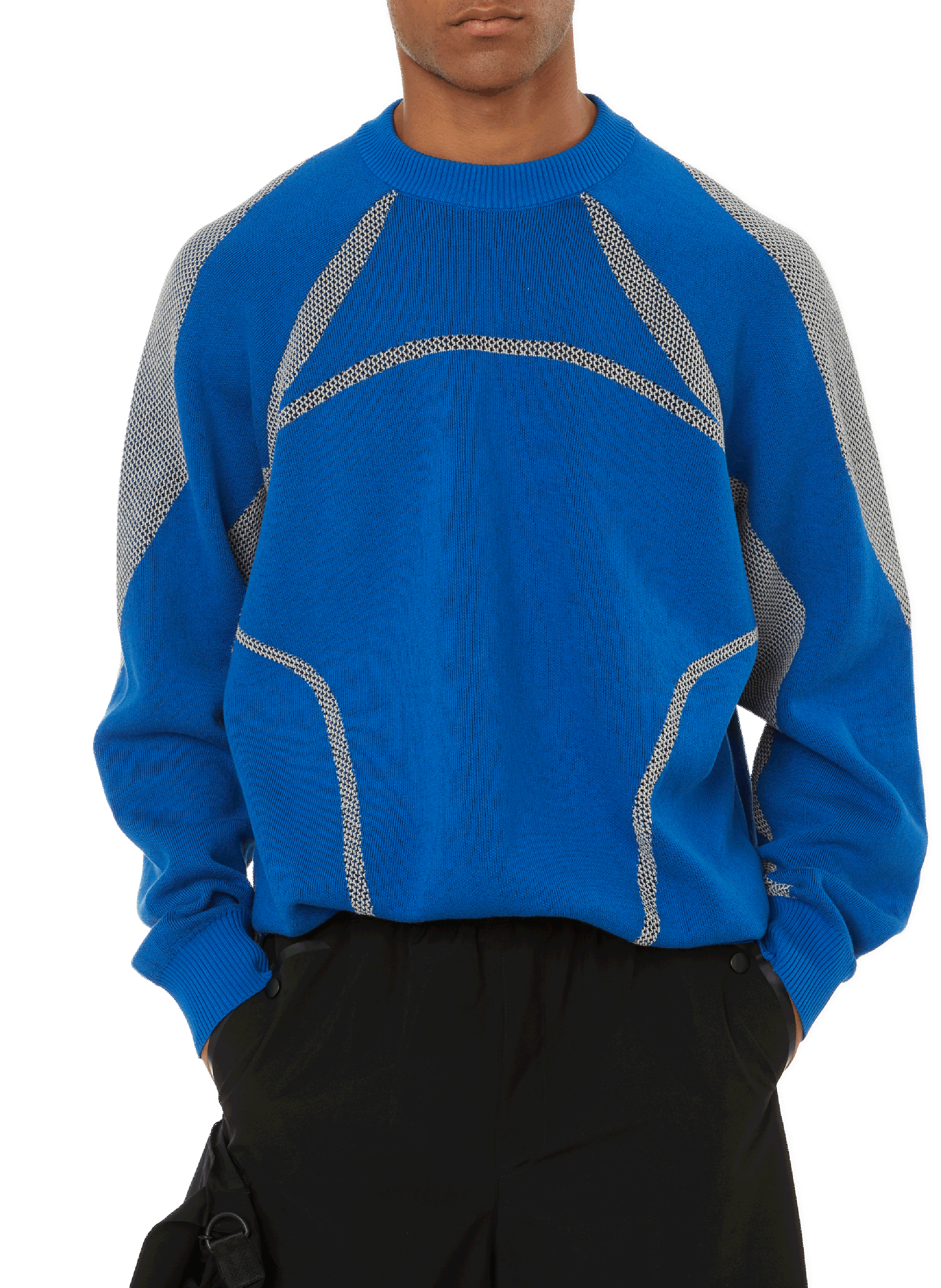 SAUL NASH Pull ample en maille Bleu