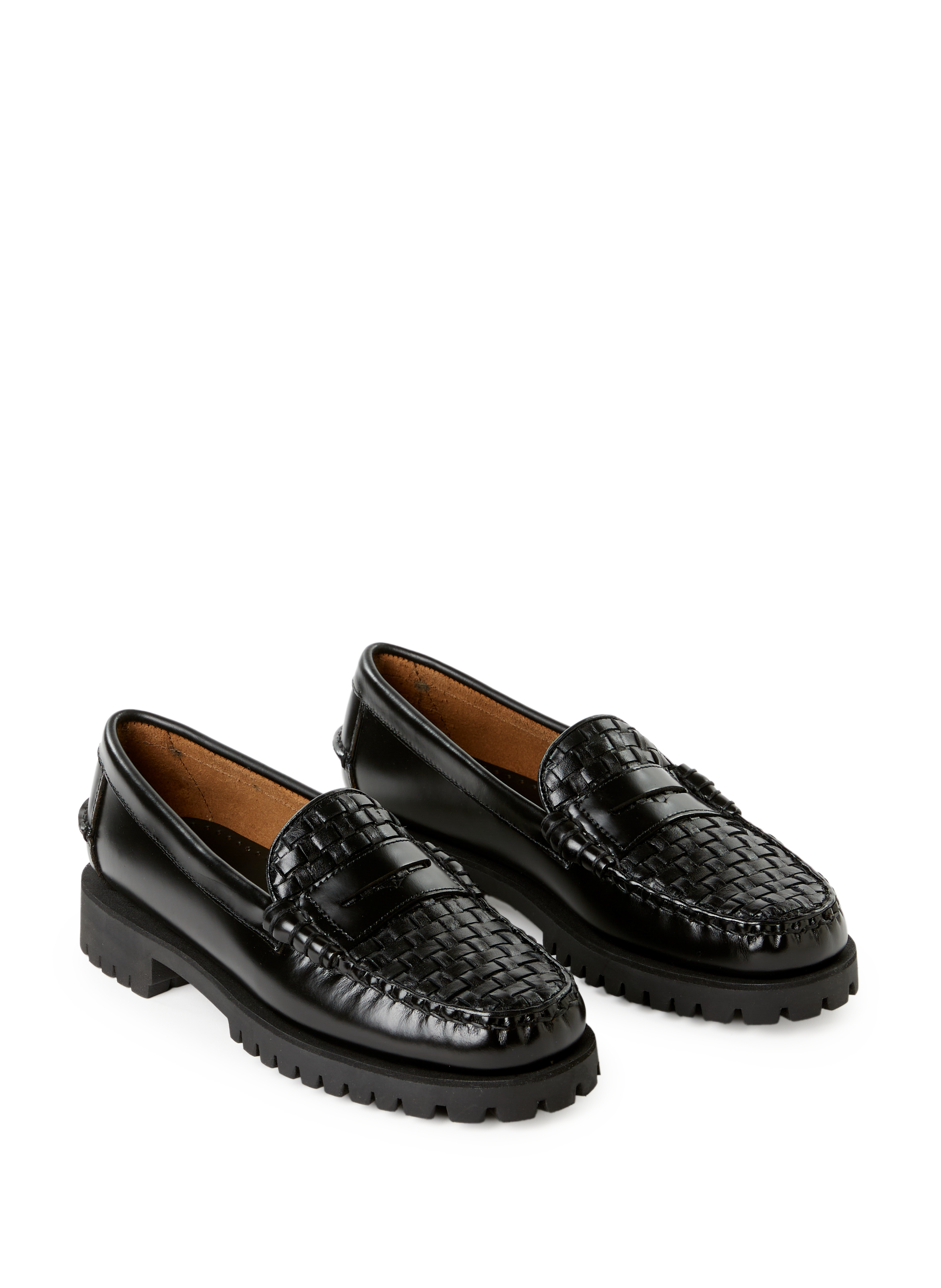 Mixed leather moccasins SEBAGO Black