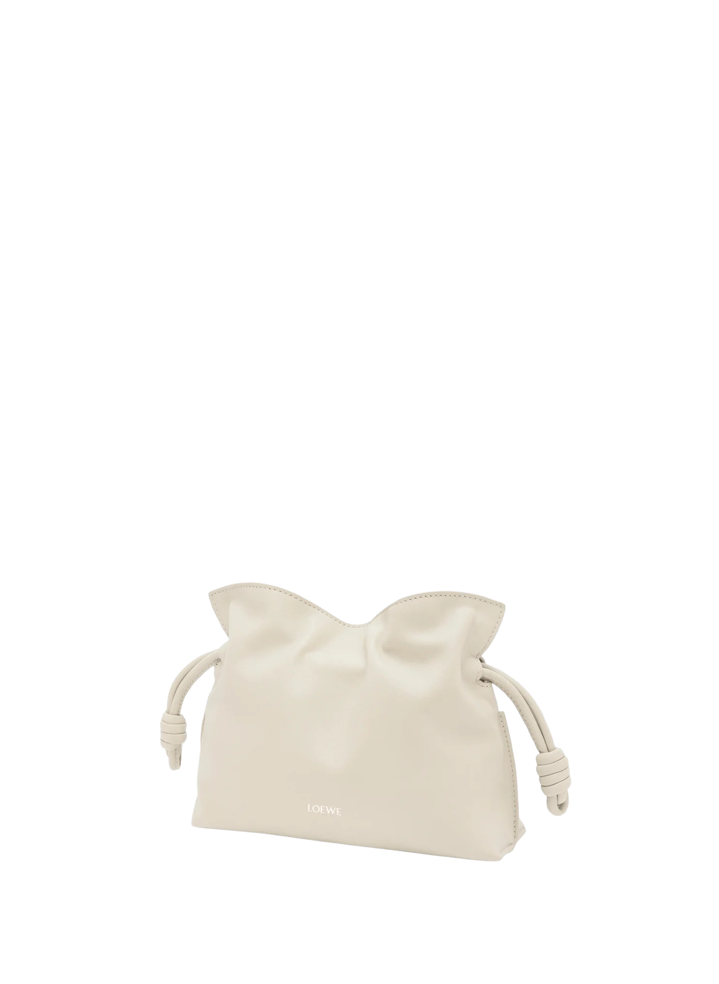 Mini Flamenco clutch in nappa calf leather LOEWE White