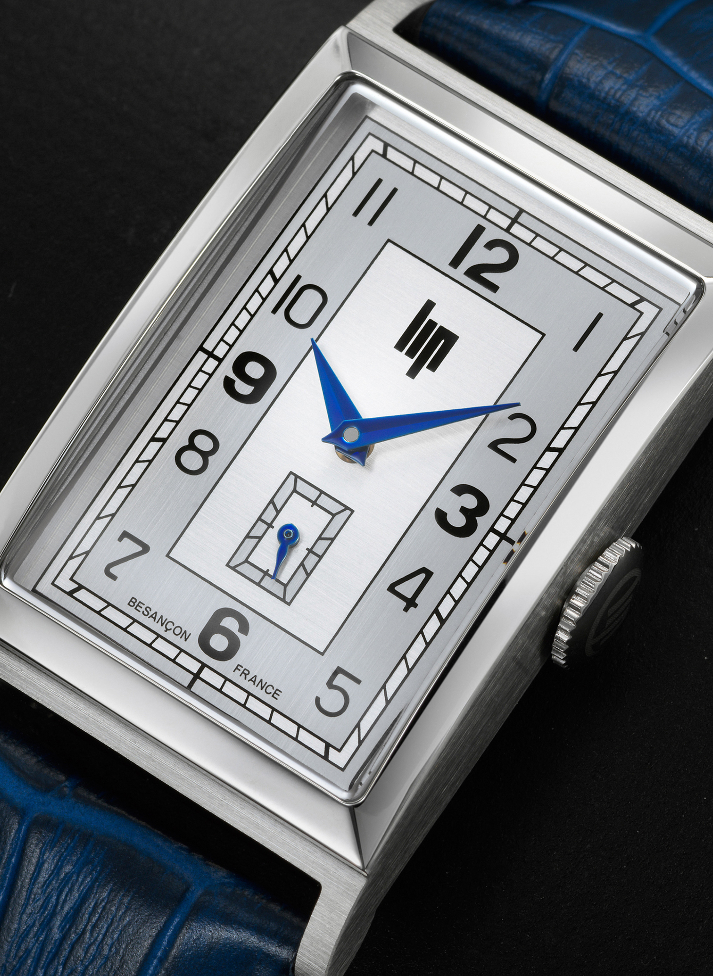 Montre à quartz en cuir LIP Argent