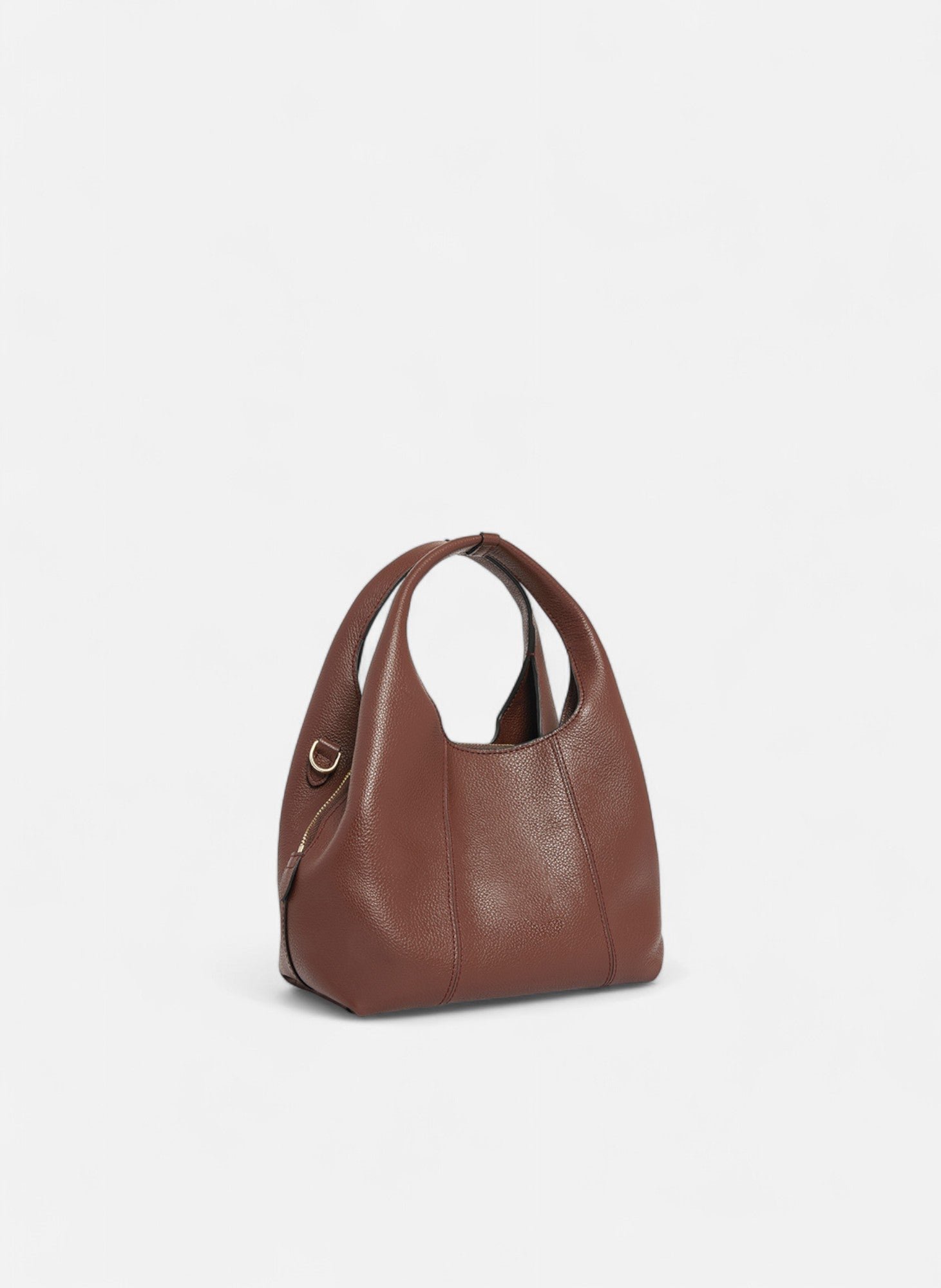 Petit sac à main juliette en cuir grainé LE TANNEUR Marron