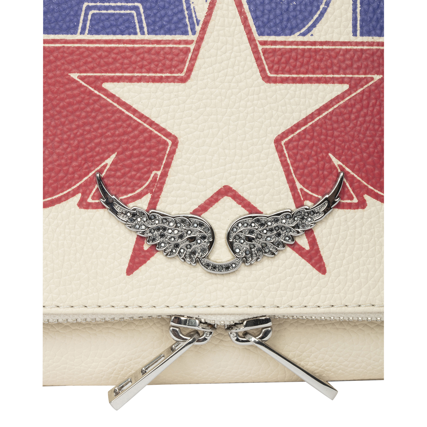 Pochette en cuir rock ZADIG&VOLTAIRE Blanc